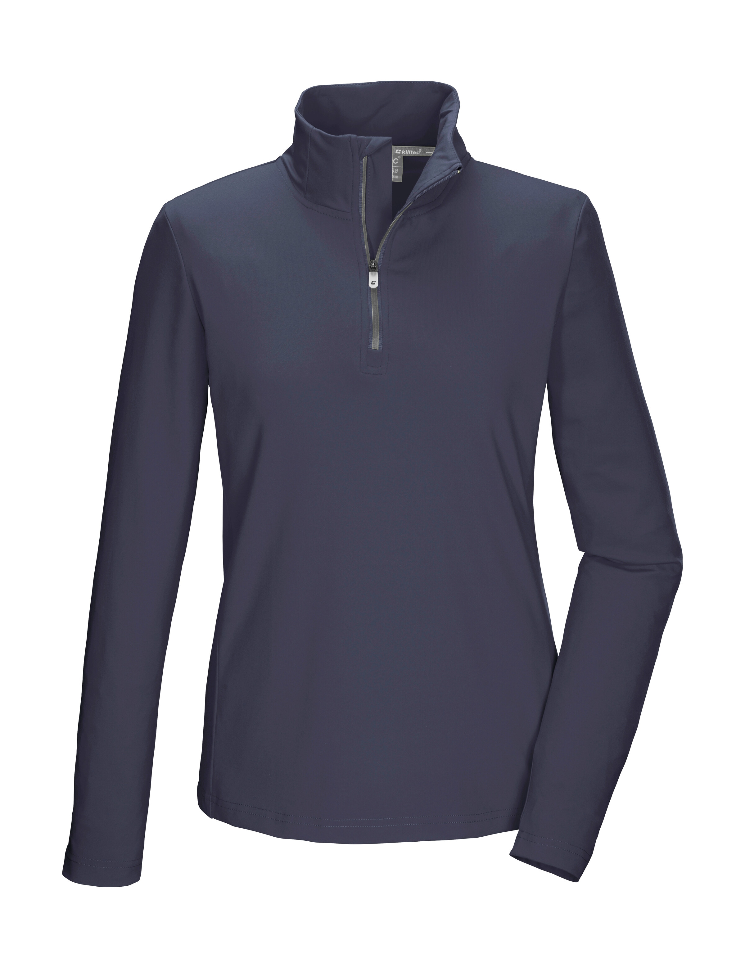 Killtec Langarmshirt »KSW 70 WMN FLX SHRT« Elastisches Funktionsshirt mit Stehkragen, Kinnschutz-Reißverschluss