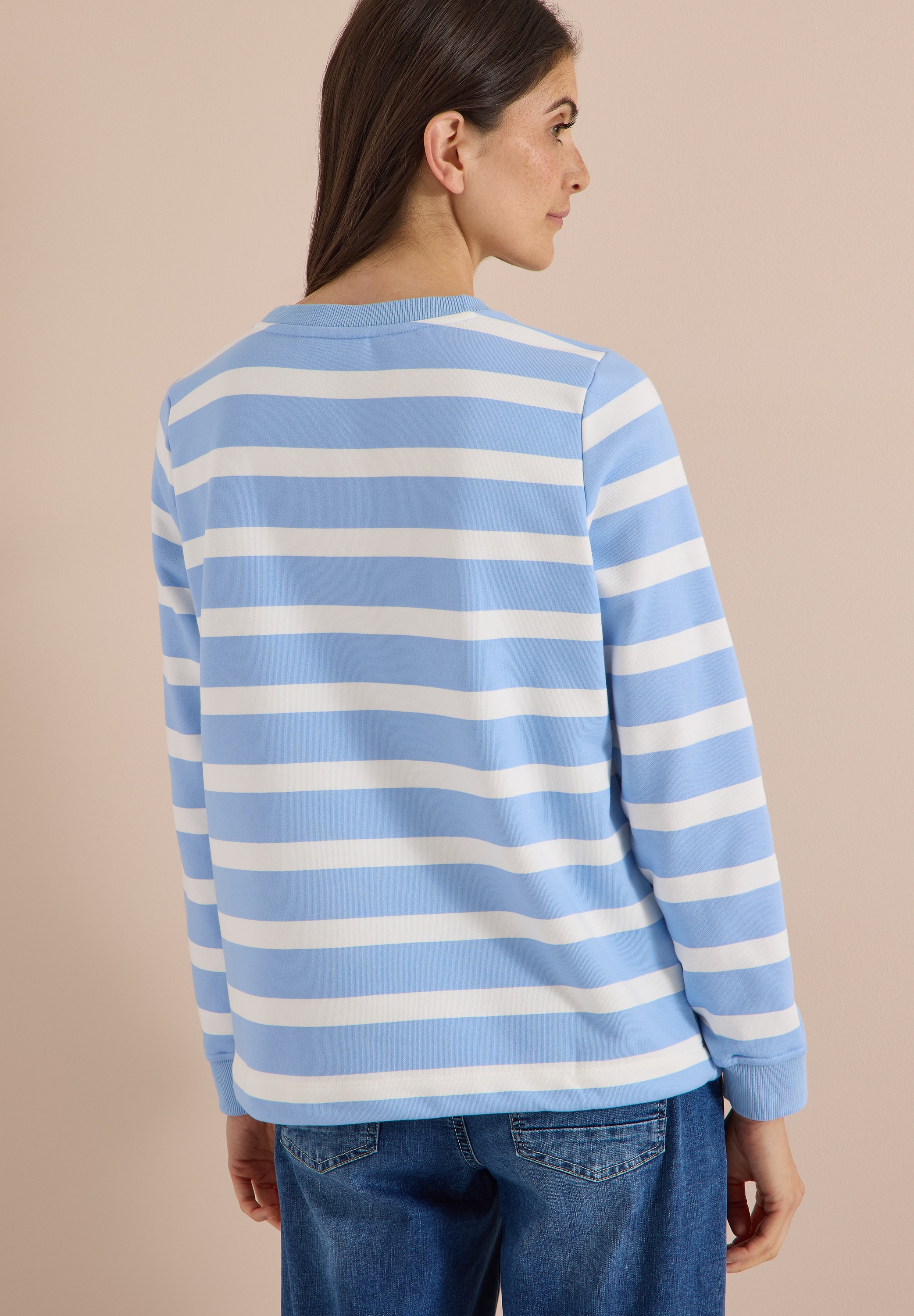 Cecil Sweatshirt , Printdetail, mit Tunnelzug am Saum, Baumwollmix
