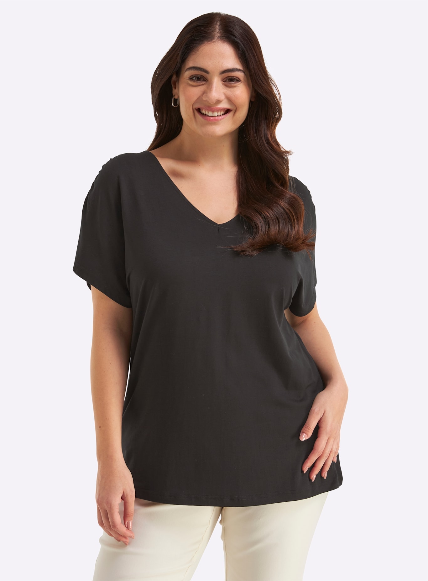 Sheego T-Shirt »Halbarmshirt« 1
