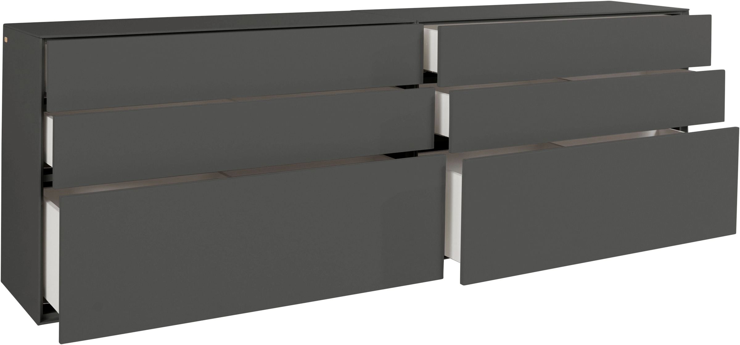 LeGer Home by Lena Gercke Sideboard »Essentials«, (2 St.), Breite: 224cm, MDF lackiert, Push-to-open-Funktion