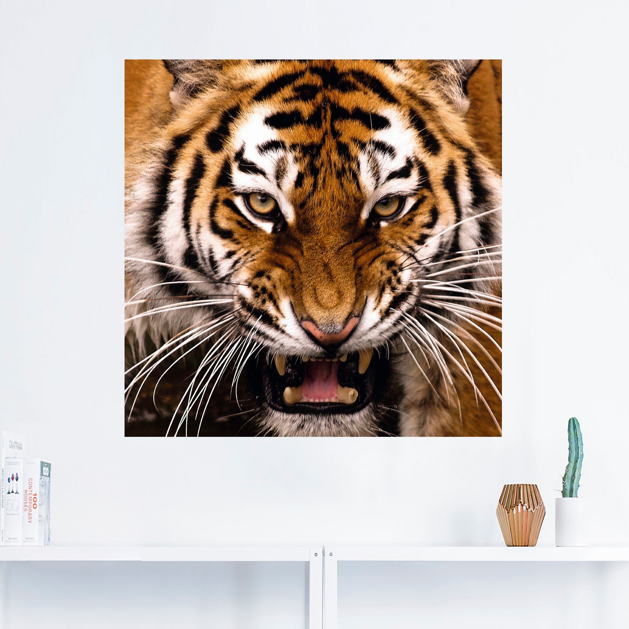 Artland Wandbild »Tiger Kopf«, Wildtiere, (1 St.), als Leinwandbild, Wandaufkleber in verschied. Größen