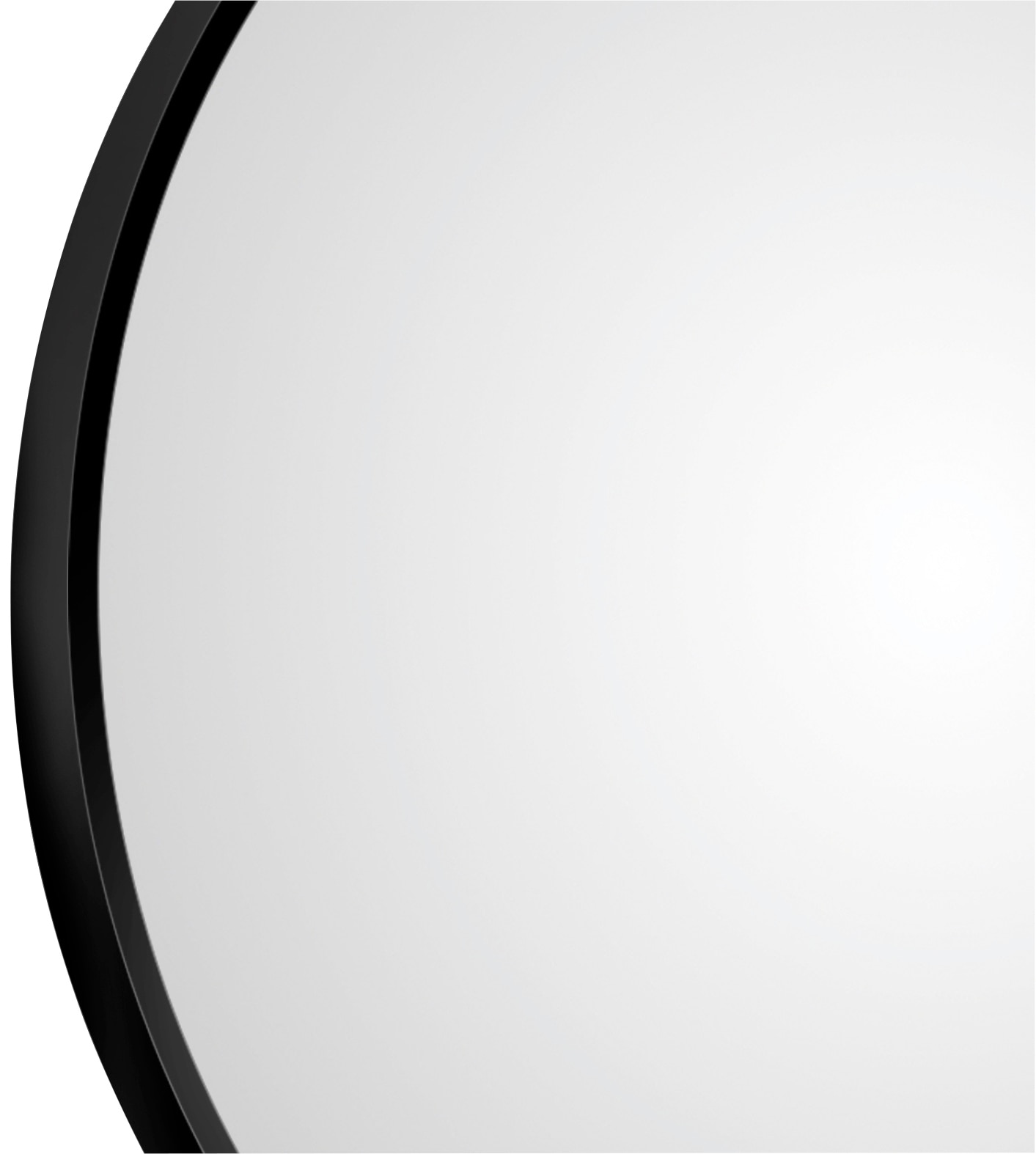 Talos LED-Lichtspiegel, rund, mit indirekter LED Beleuchtung in schwarz matt Ø 80 cm
