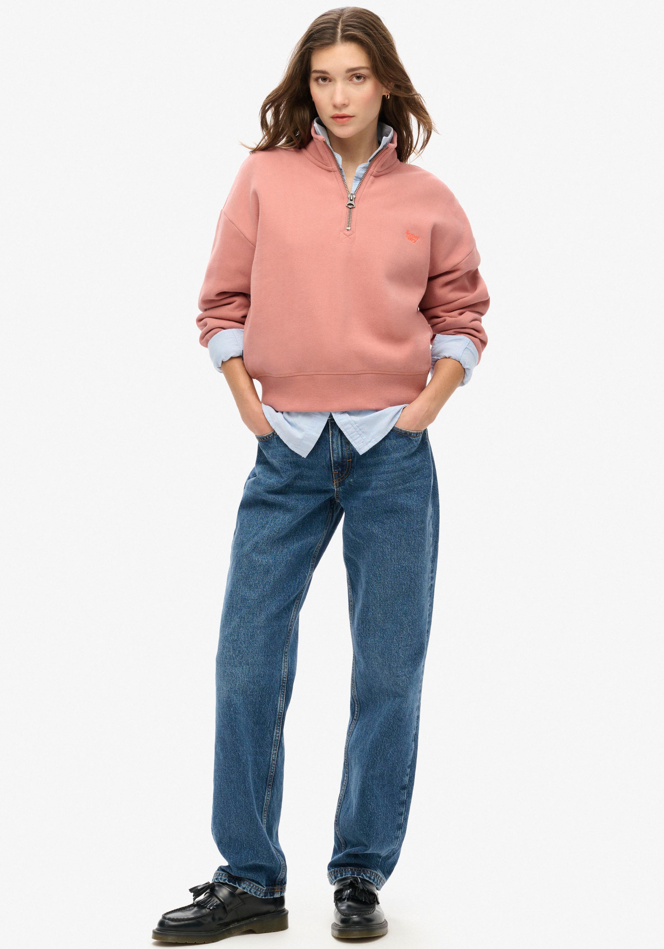 Superdry Sweatshirt »ESSENTIAL HALF ZIP SWEATSHIRT«