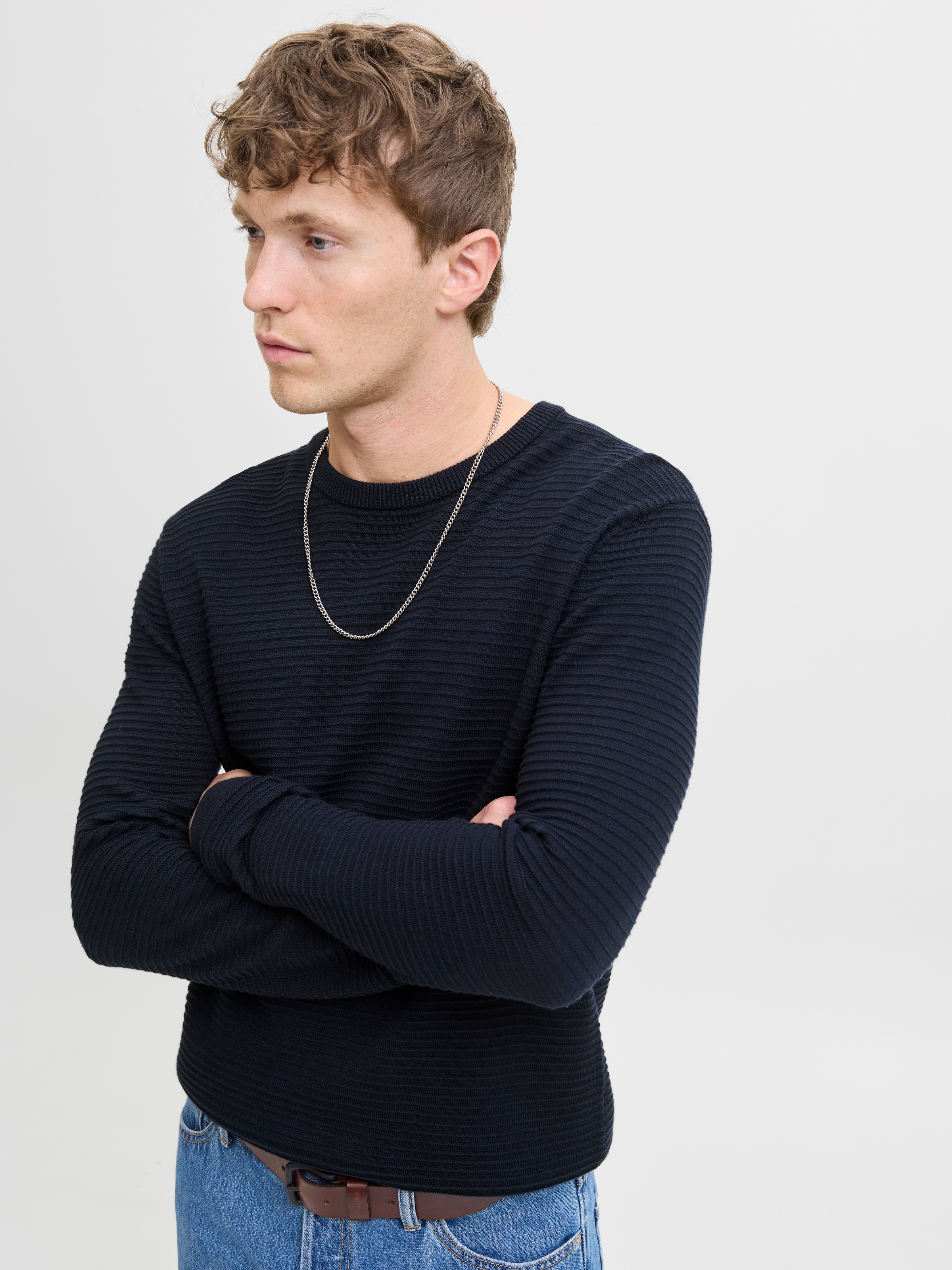 Jack & Jones Rundhalspullover »JJOTTO KNIT CREW NECK AW25«