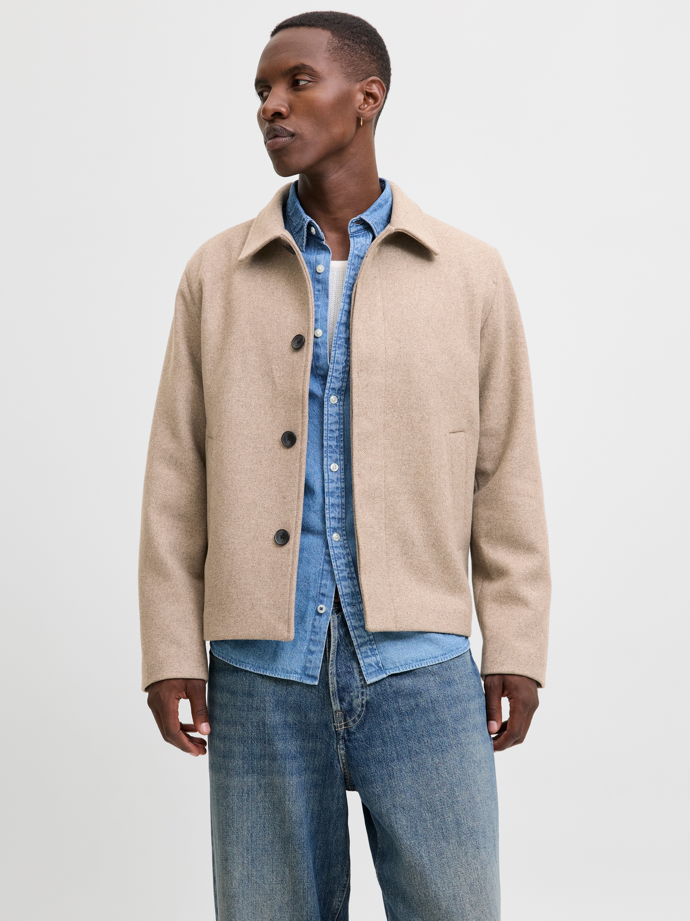 Jack & Jones Outdoorjacke »JJEHARRIS SHORT COAT SN«, ohne Kapuze