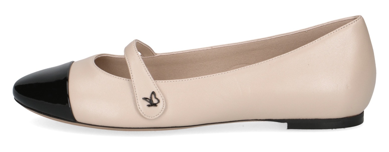 Caprice Riemchenballerina, Bequemschuh, Businessschuh, Flats mit Klettverschluss-Riemchen