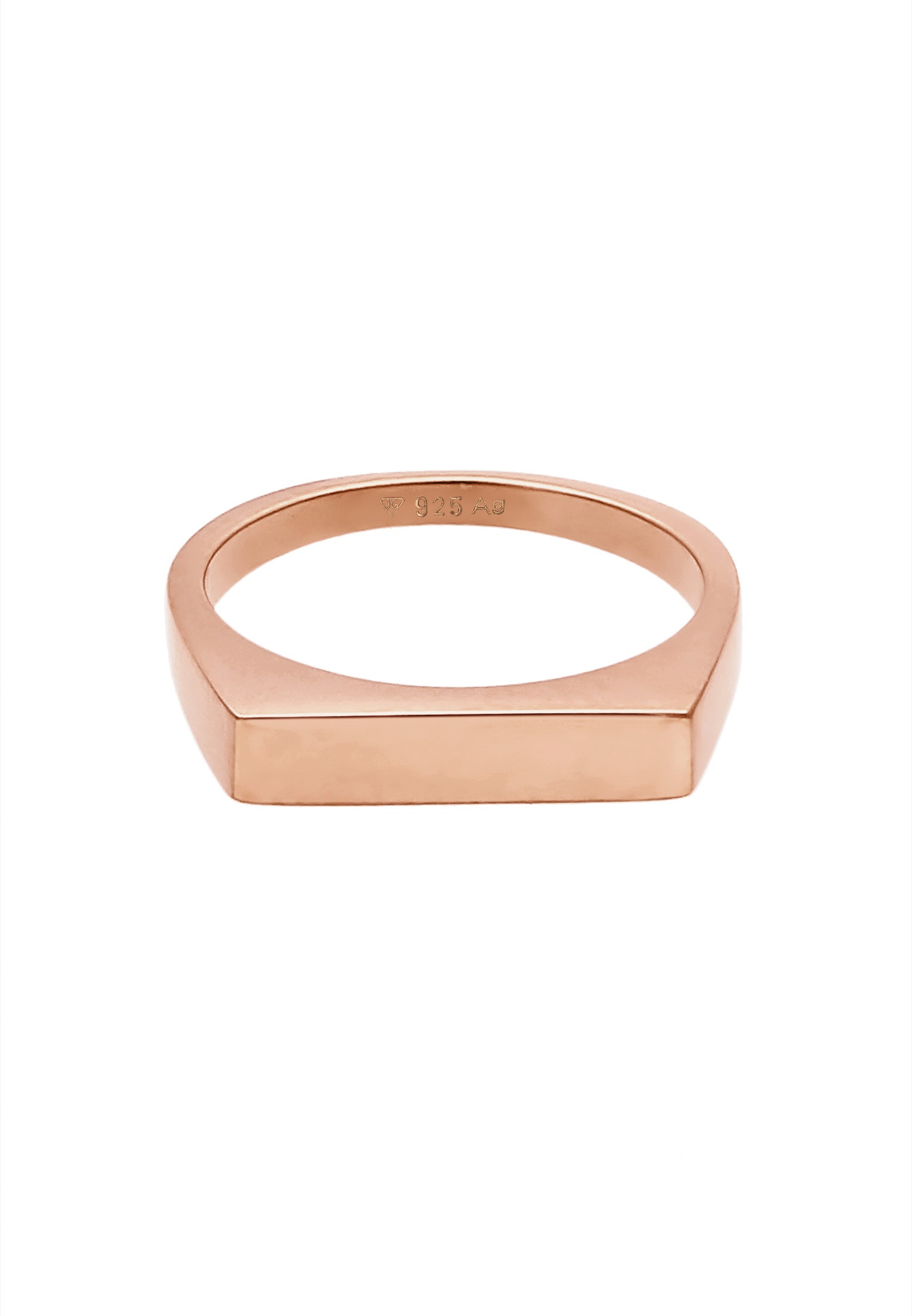 Elli Siegelring »Ring Siegelring Rechteck Pinky Ring 925 Silber«