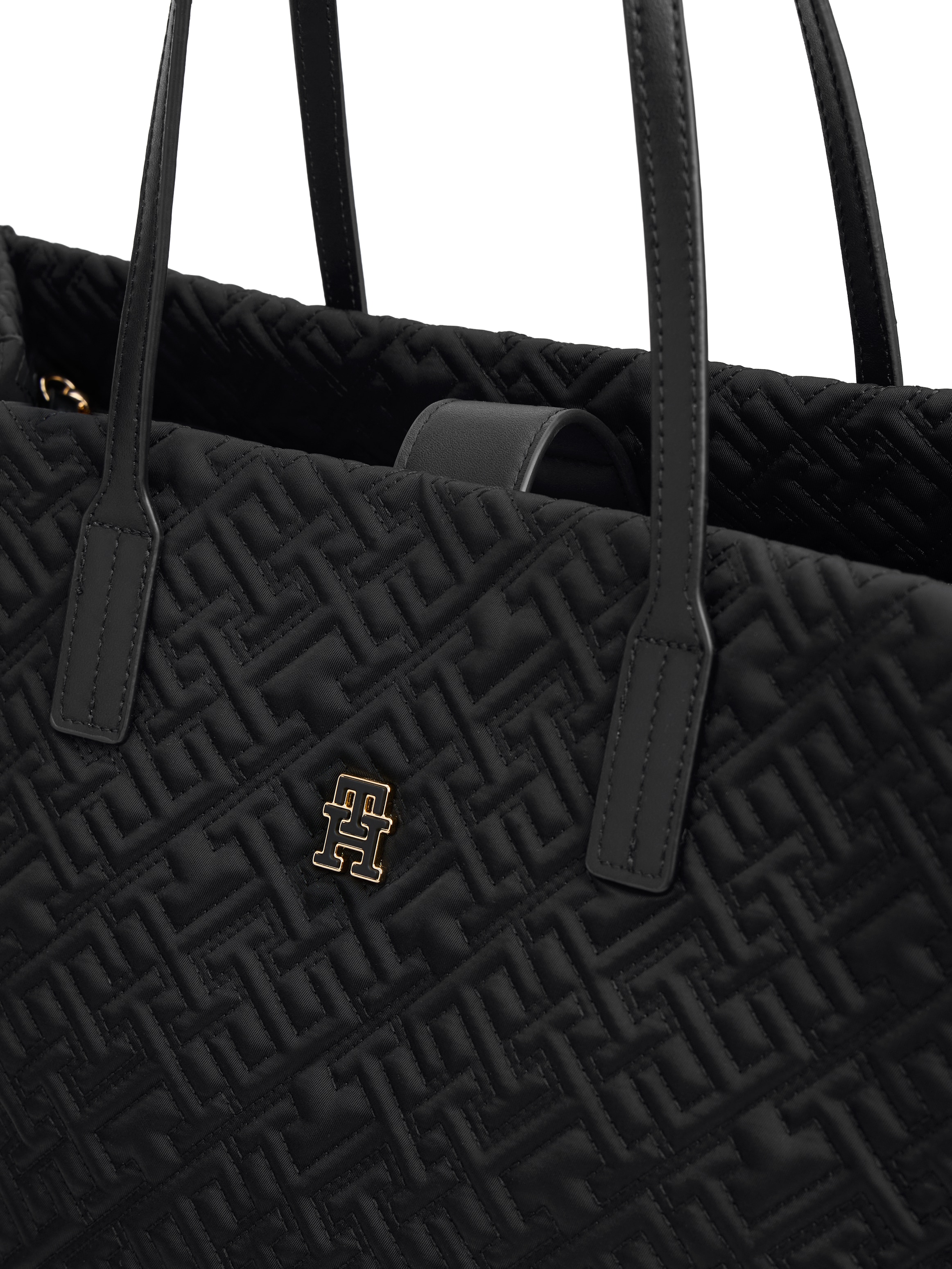 Tommy Hilfiger Tragetasche »TH CITY TOTE MONO NYLON« , Damen Schultertasche, Businesstasche mit TH-Logoemblem