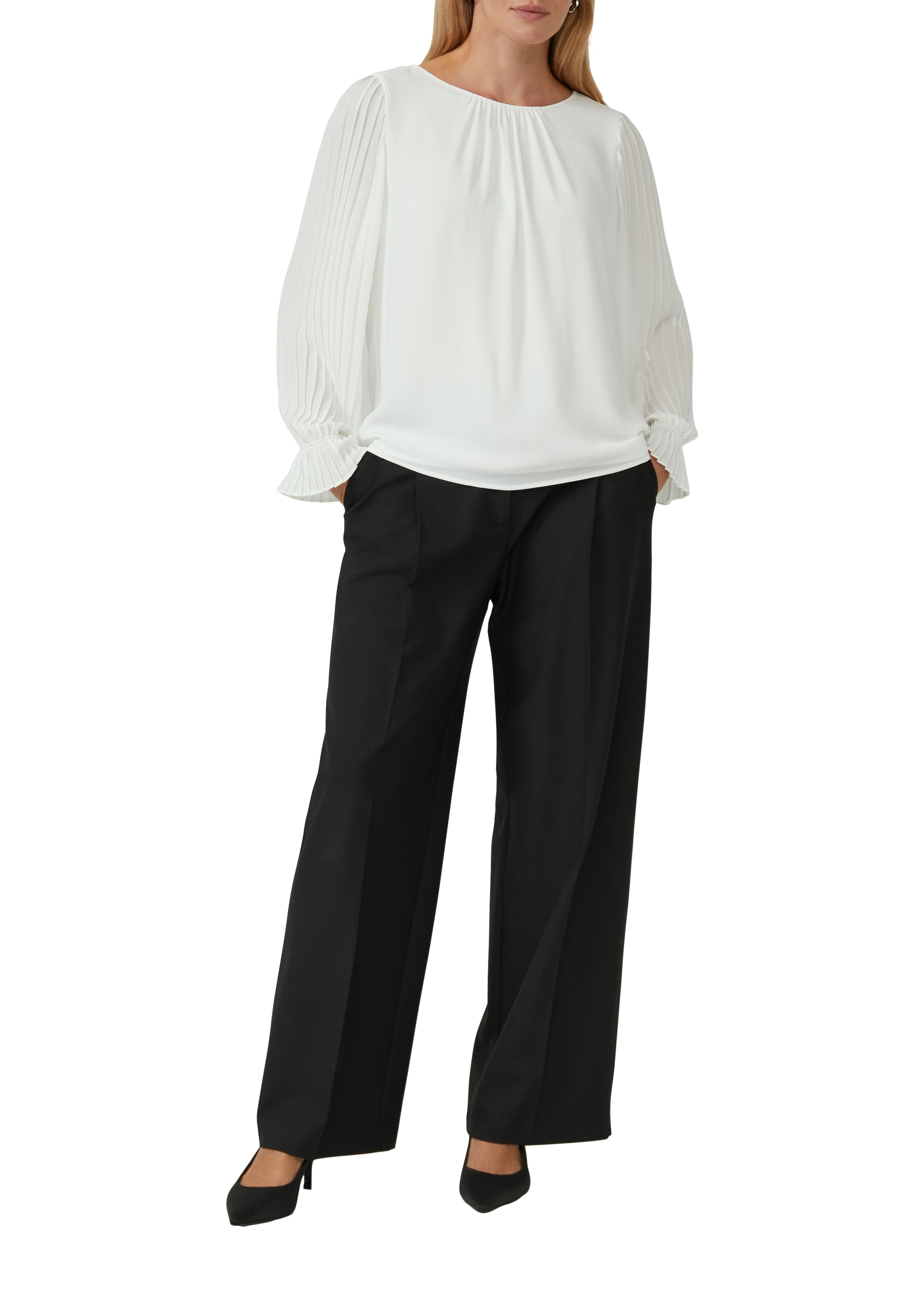 s.Oliver BLACK LABEL Langarmbluse , mit gerafften Armen
