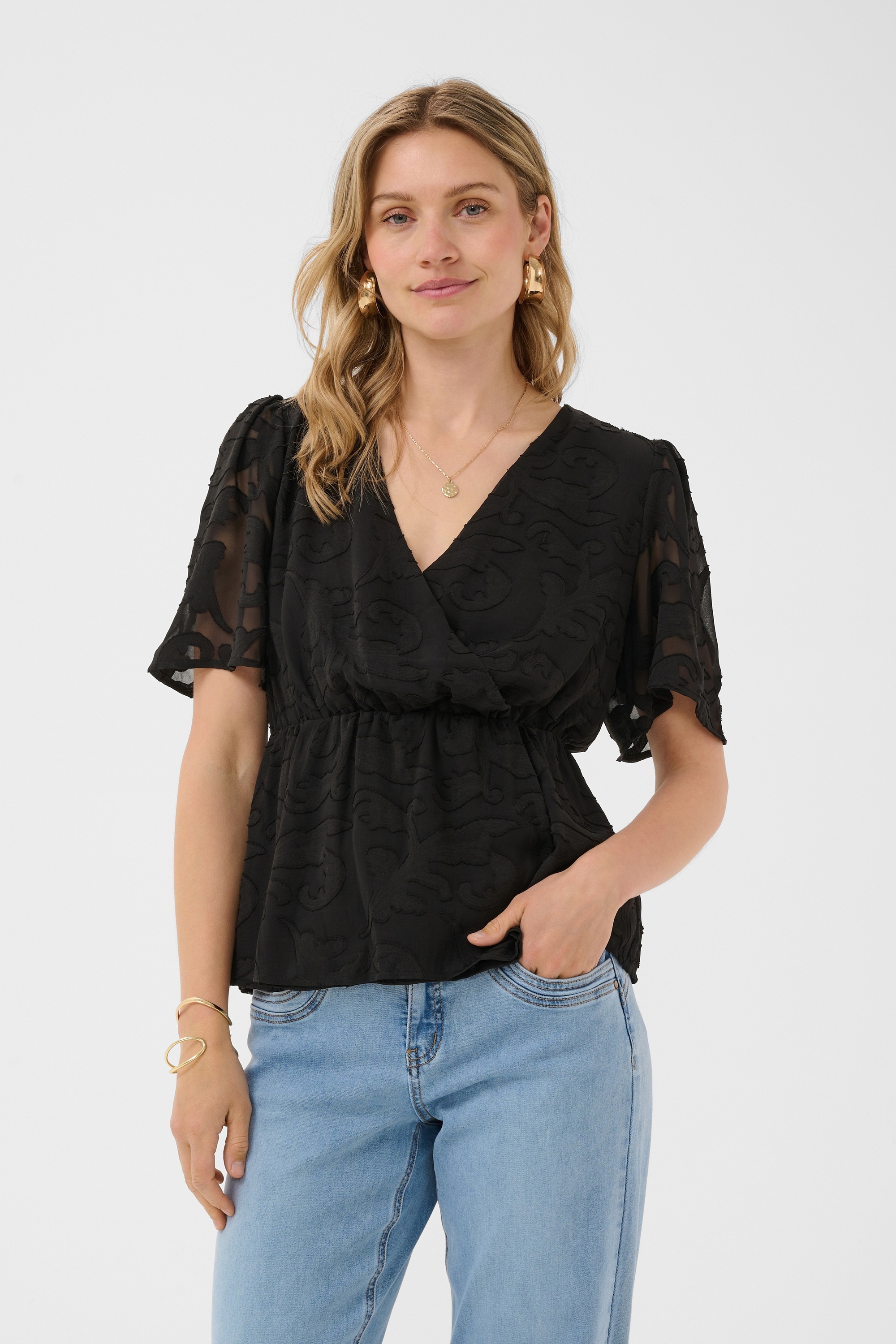 Cream Kurzarmbluse »Damen Bluse kurzarm CRMisandra«