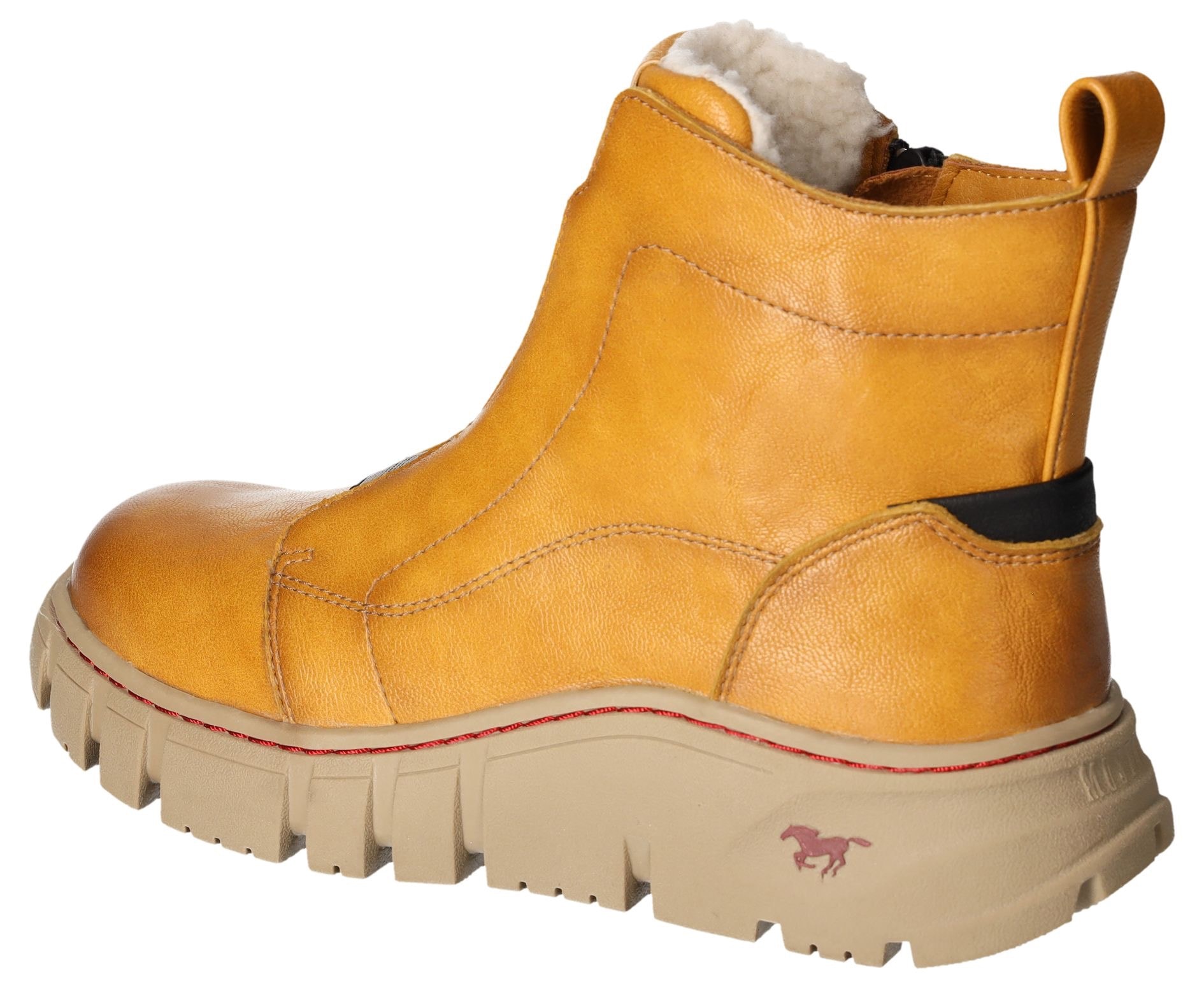 Mustang Shoes Winterboots, Stiefelette, Plateauboots mit Gummizug für guten Sitz