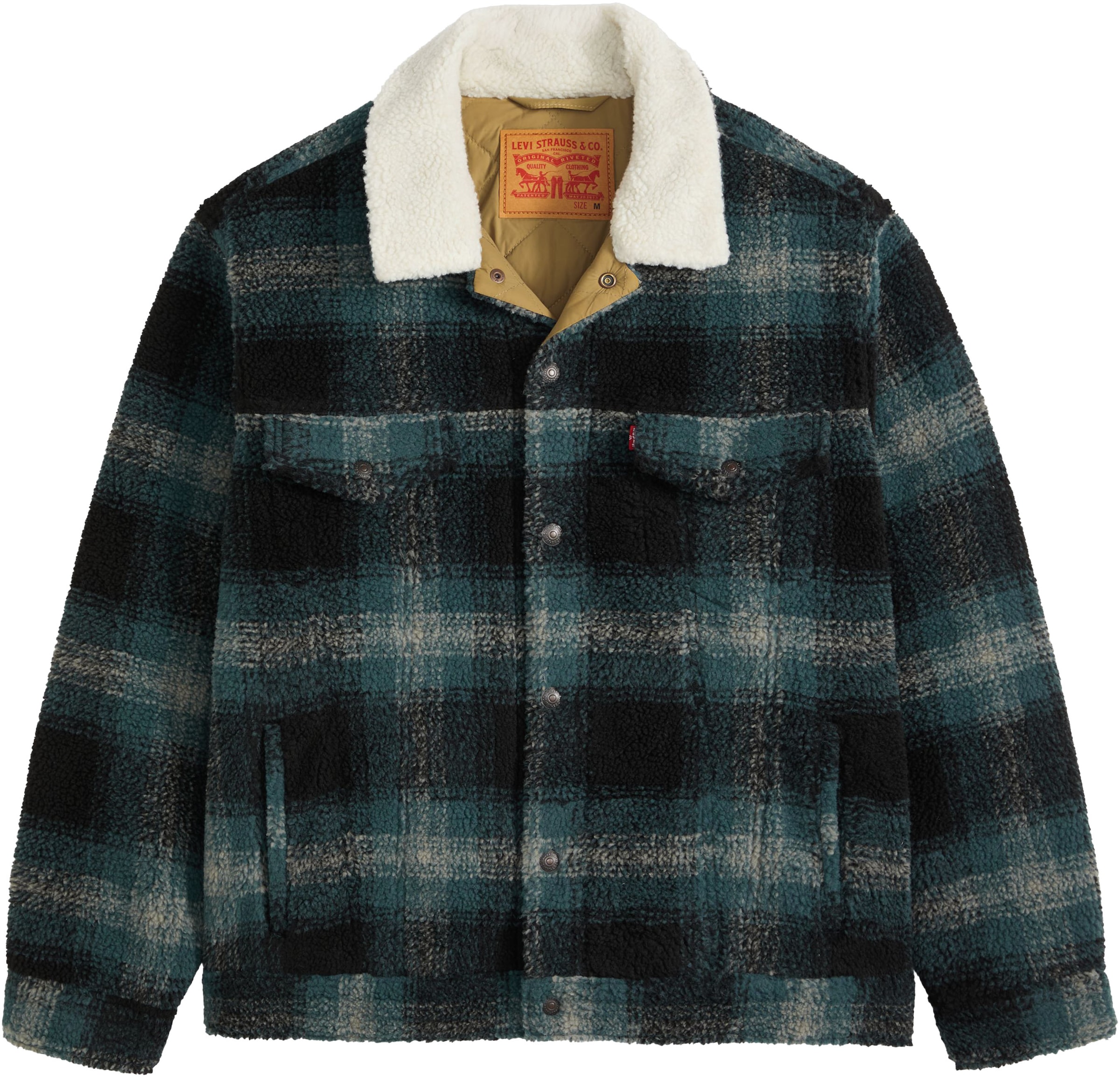 Levi's® Fleecejacke »TYPE 3 EXT SHERPA TRUCKER« Druckknopfverschluss, seitliche Eingrifftaschen