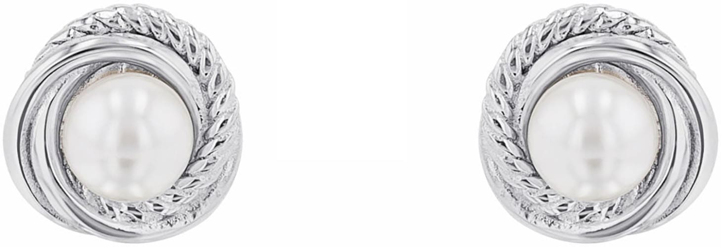 Amor Paar Ohrstecker »Knoten-Optik, 2038058«, mit Muschelkernperle