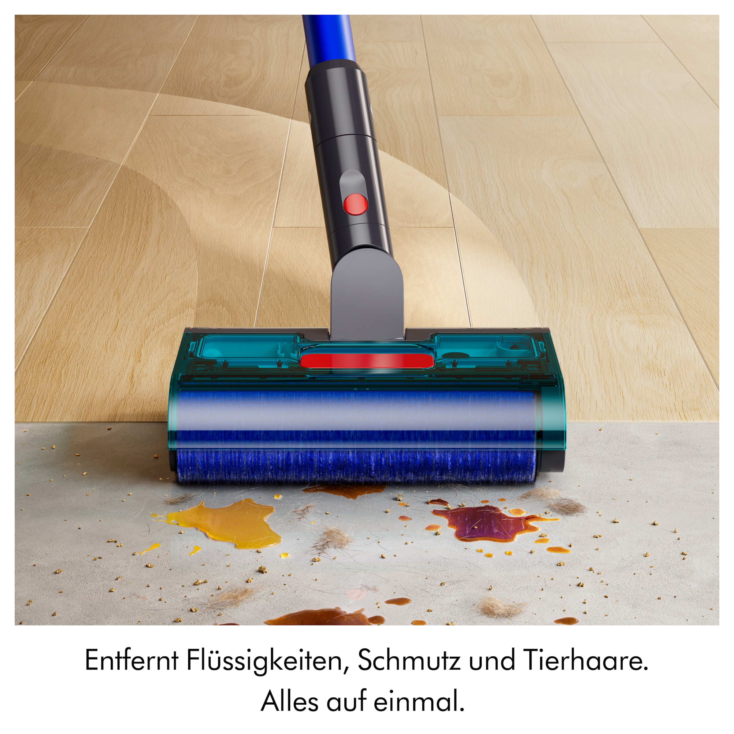 DYSON Nass-Trocken-Akkusauger »Dyson PencilWash™ Blau/Silber« Anti-Tangle Nassreinigungskopf mit MAX-Modus und 180° Design