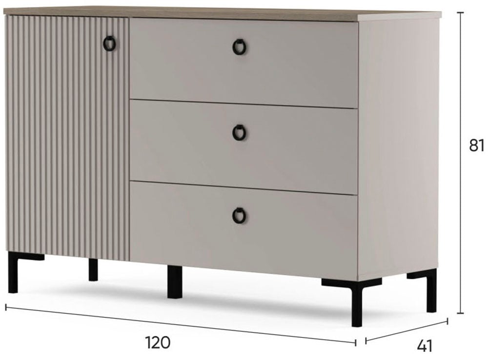 Home affaire Sideboard »Luminara« 1 Stk. tlg. Kommode mit Soft-Close Funktion - 120 oder 150 cm Breite