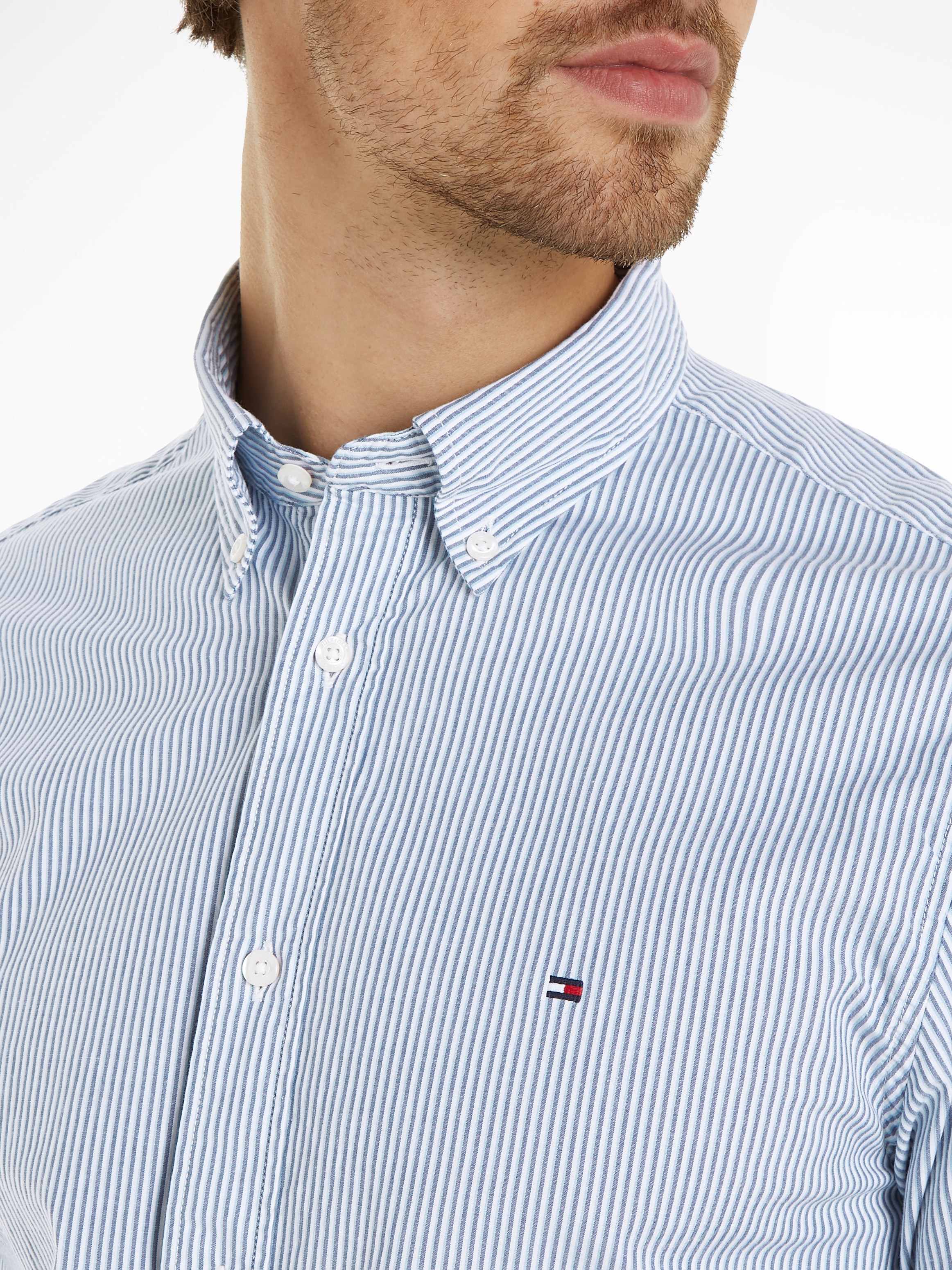 Tommy Hilfiger Kurzarmhemd »FLEX MULTI STRIPE RF SHIRT«