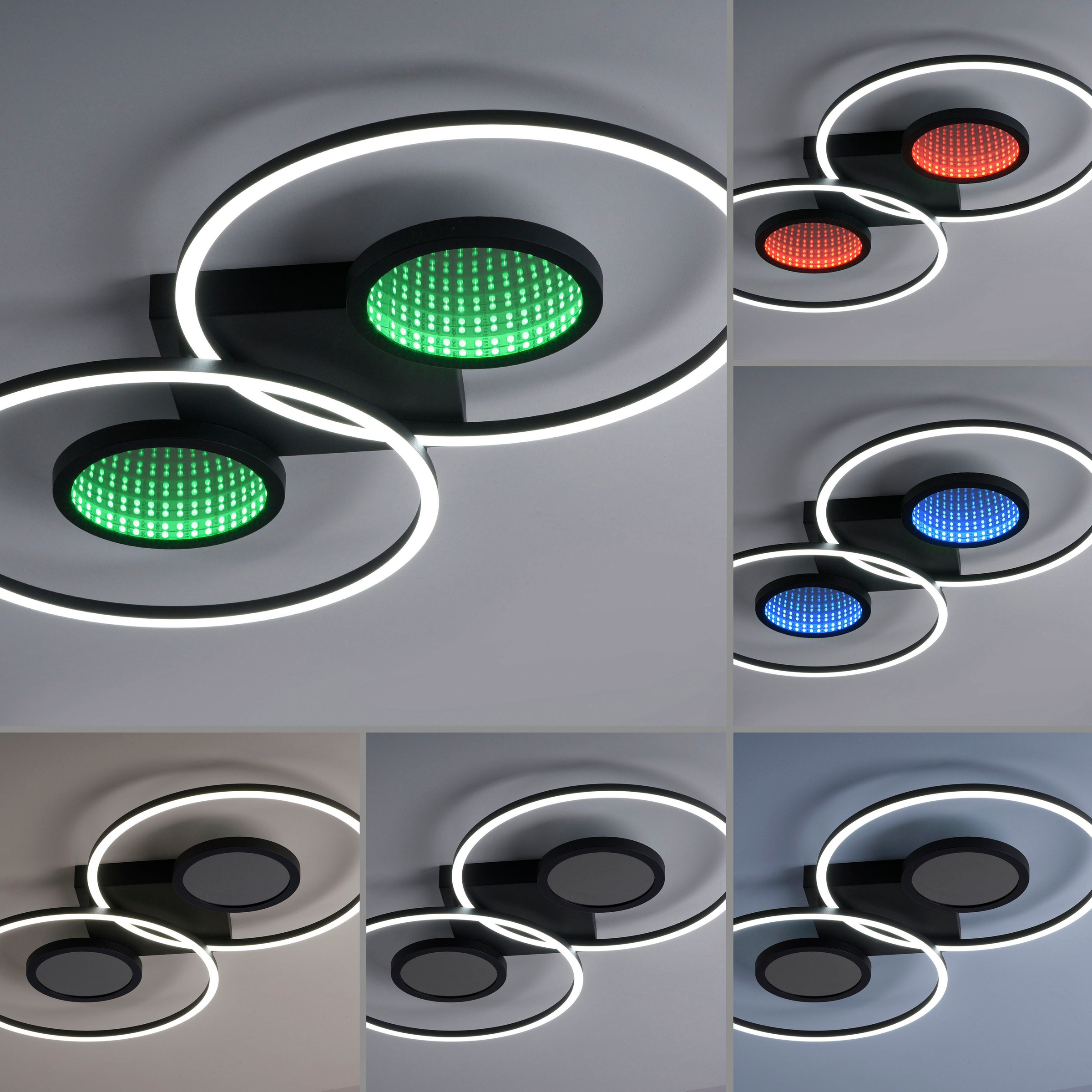 JUST LIGHT Deckenleuchte »TUNEL«, 2 flammig, Leuchtmittel LED-Board | LED fest integriert