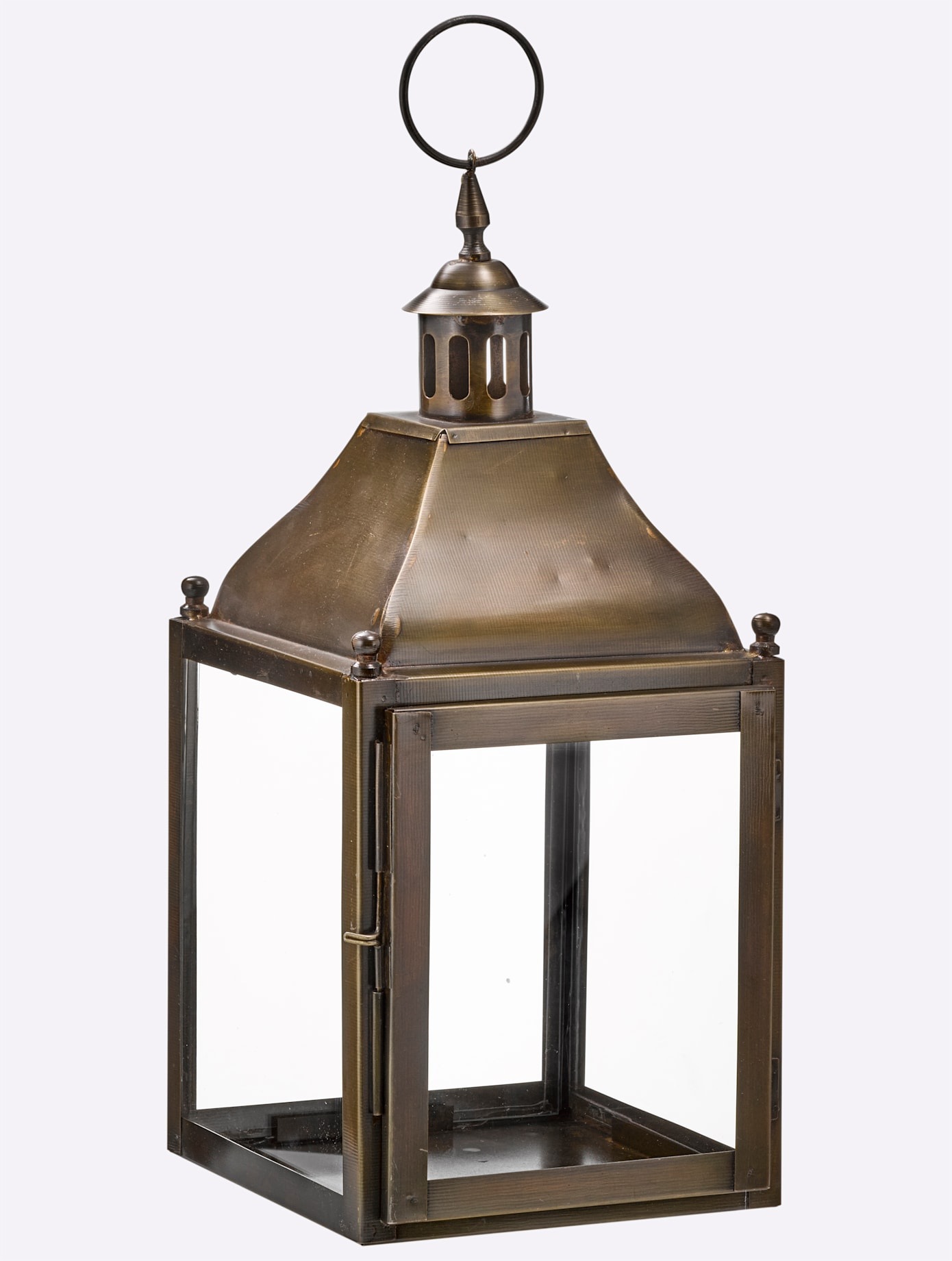 Windlicht in grau, Größe B/H/T: 18,5 cm x 43 cm x 19,5 cm