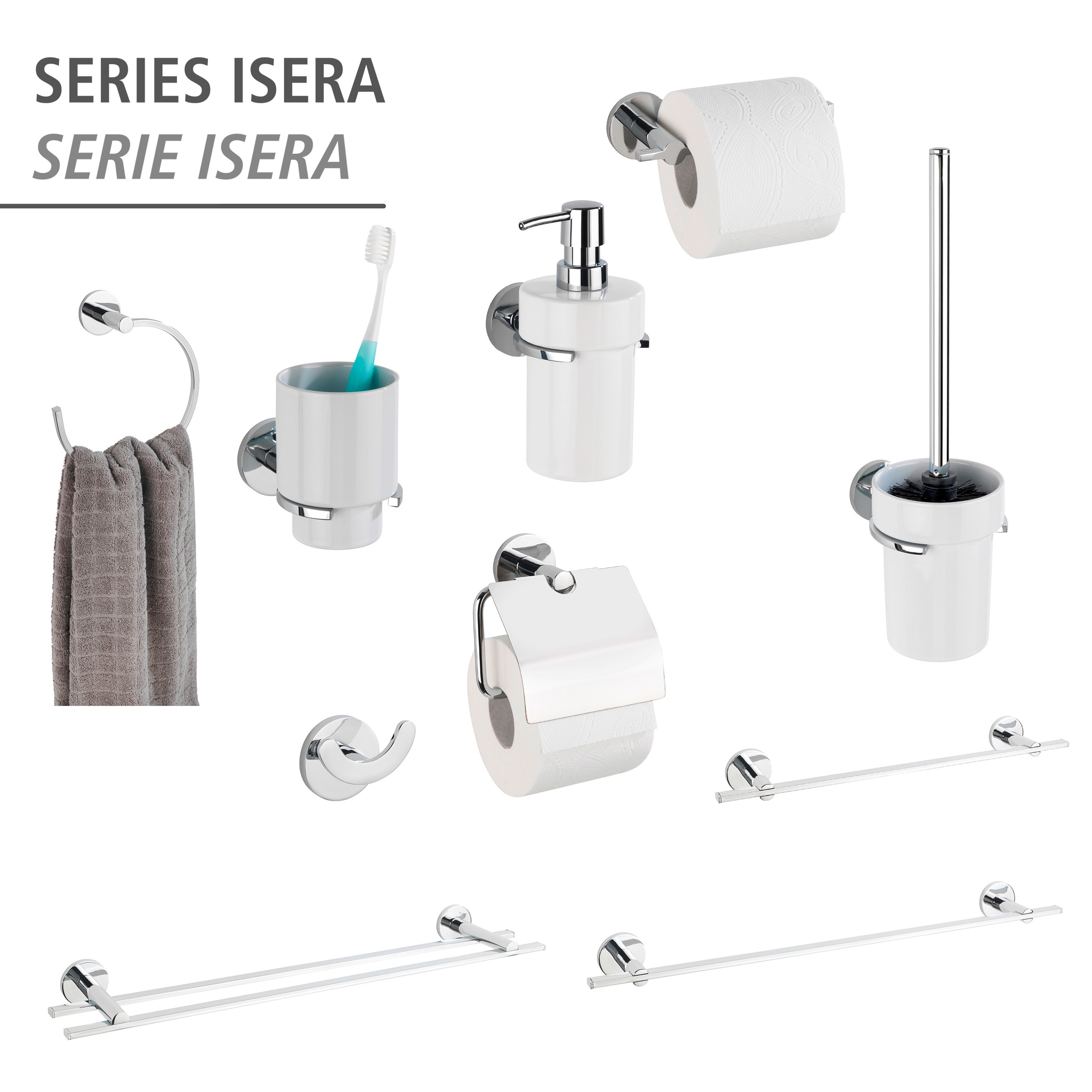 WENKO Toilettenpapierhalter »UV-Loc® Isera«, Befestigen ohne Bohren