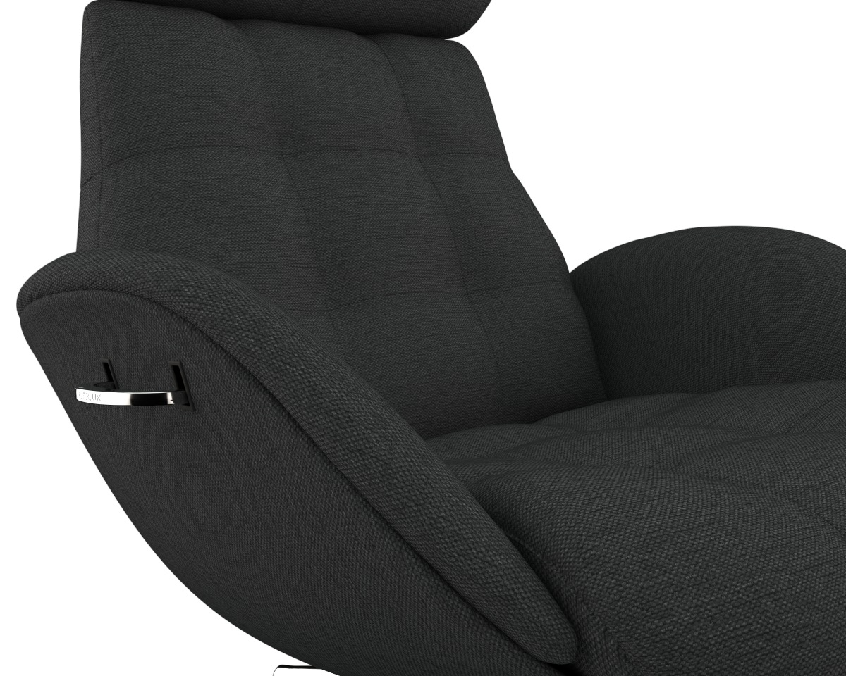 FLEXLUX Relaxsessel »Chester, Funktionssessel, Premium Komfort, Scandi, Drehbar«, Premium Komfort, Rücken- und Kopfteilverstellung, Drehbar, Fuß Schwarz