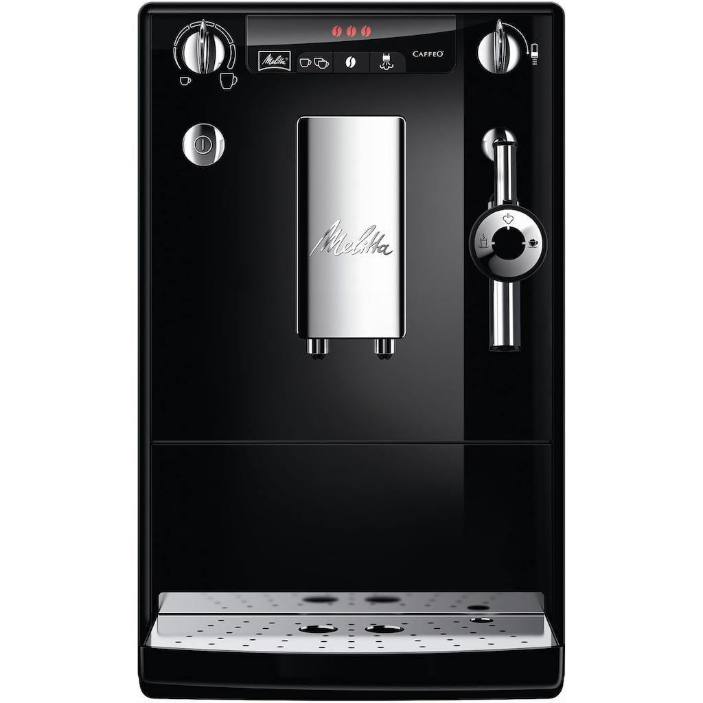Melitta Kaffeevollautomat »Solo® & Perfect Milk E 957-201, schwarz«, Café crème&Espresso per One Touch, Milchsch&heiße Milch per Drehregler