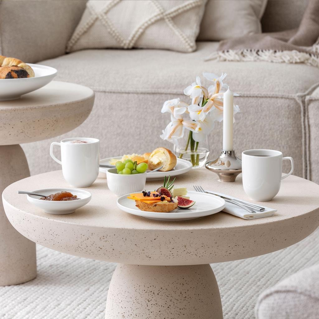 Villeroy & Boch Geschirr-Set »Einsteiger-Set Afina 8er Set weiß« Spülmaschinengeeignet, Mikrowellenfest
