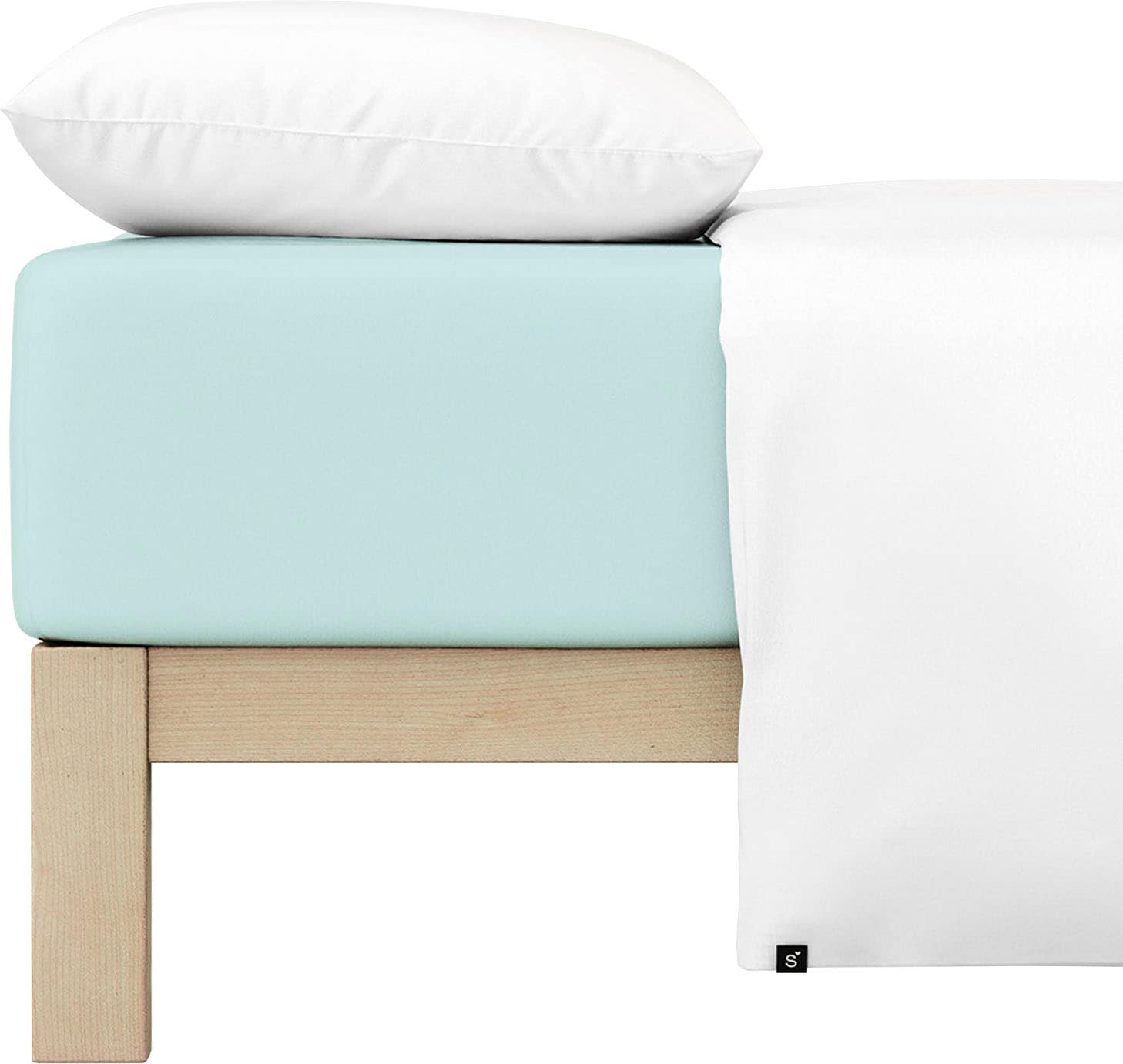 Schlafgut Spannbettlaken »PURE Bio-Baumwolle mit Elasthan, dehnbar blickdicht, straff, Bettlaken« PREMIUM Laken für Matratzen bis 30cm Höhe, in 90x200, 140x200, 180x200