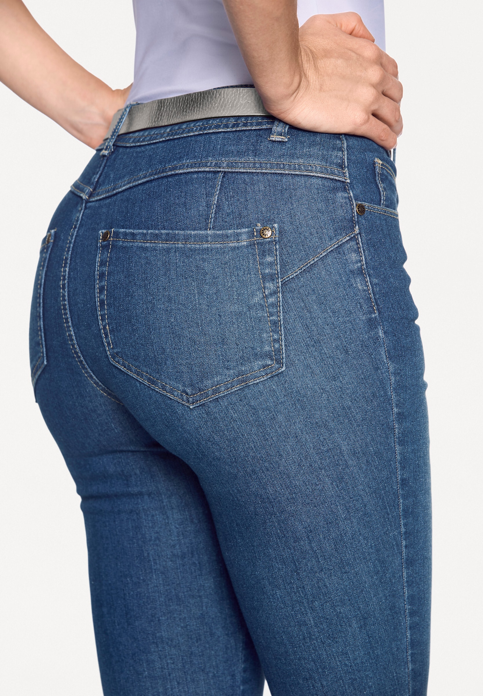 heine Röhrenjeans »Bauchweg-Jeans 7/8-Jeans mit Power-Mesh«