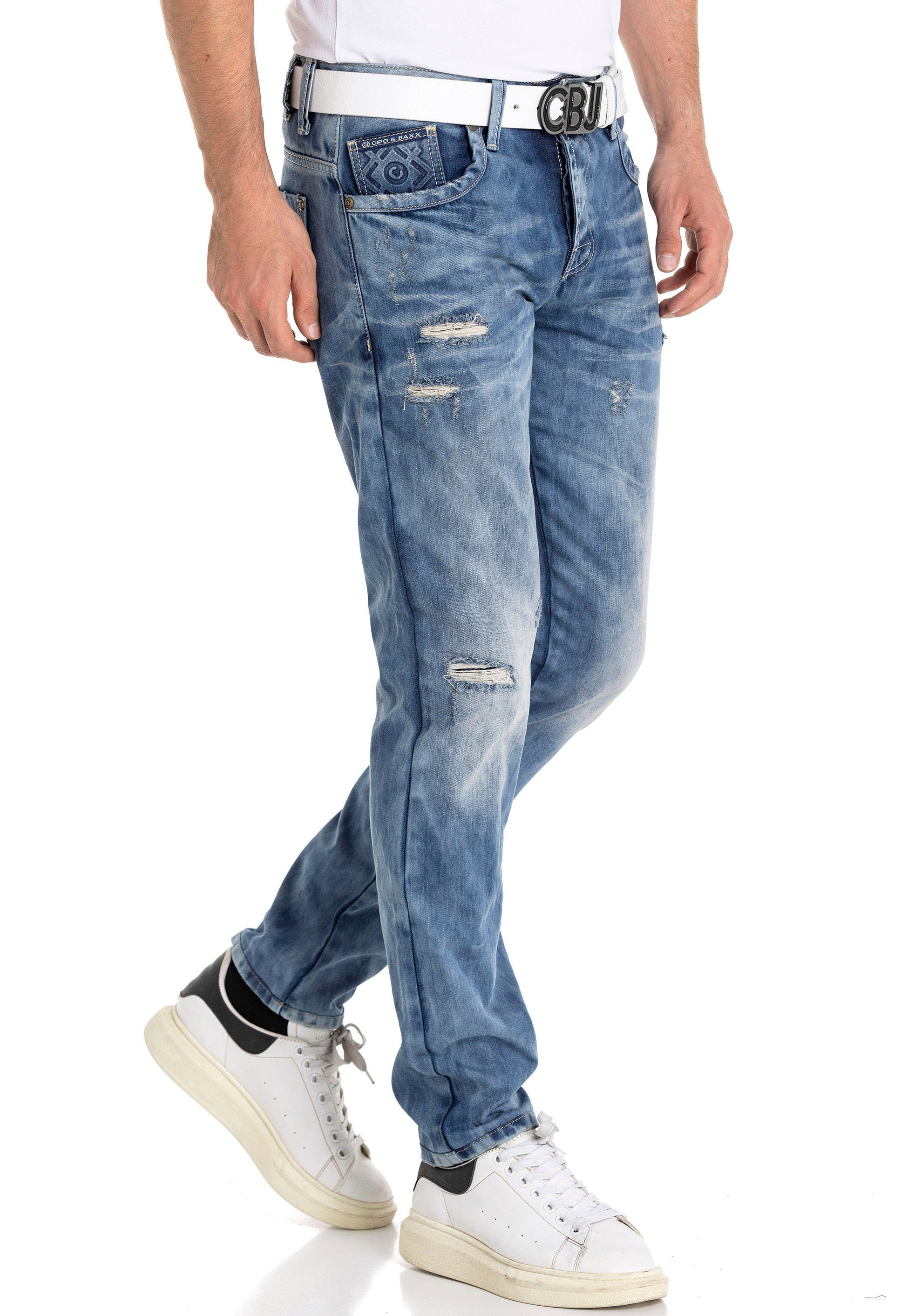 Cipo & Baxx Destroyed-Jeans »Regular«, im Used-Look
