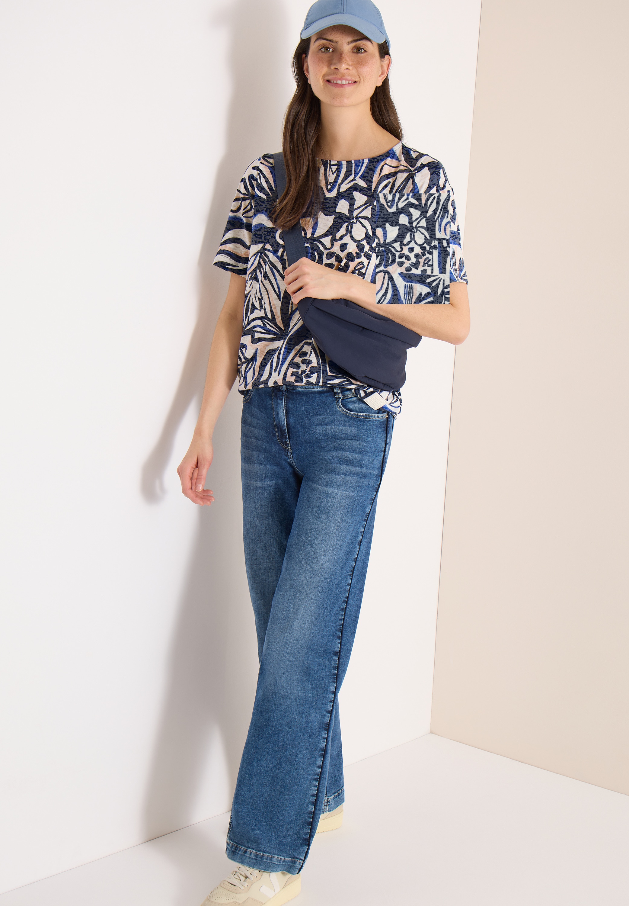 Cecil T-Shirt mit All-Over Print