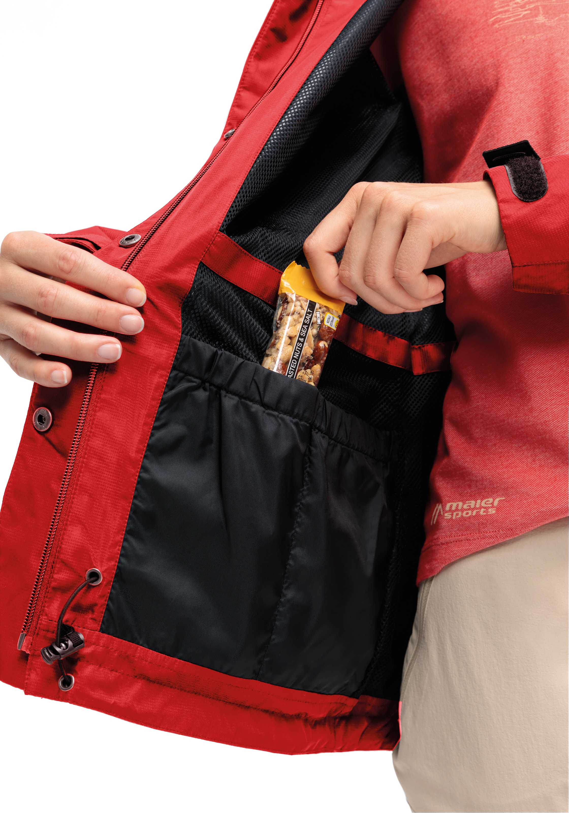 Maier Sports Outdoorjacke »Brocken Long W«, Damen Jacke wasserdicht, Funktionsjacke 2 Taschen außen + Innentasche