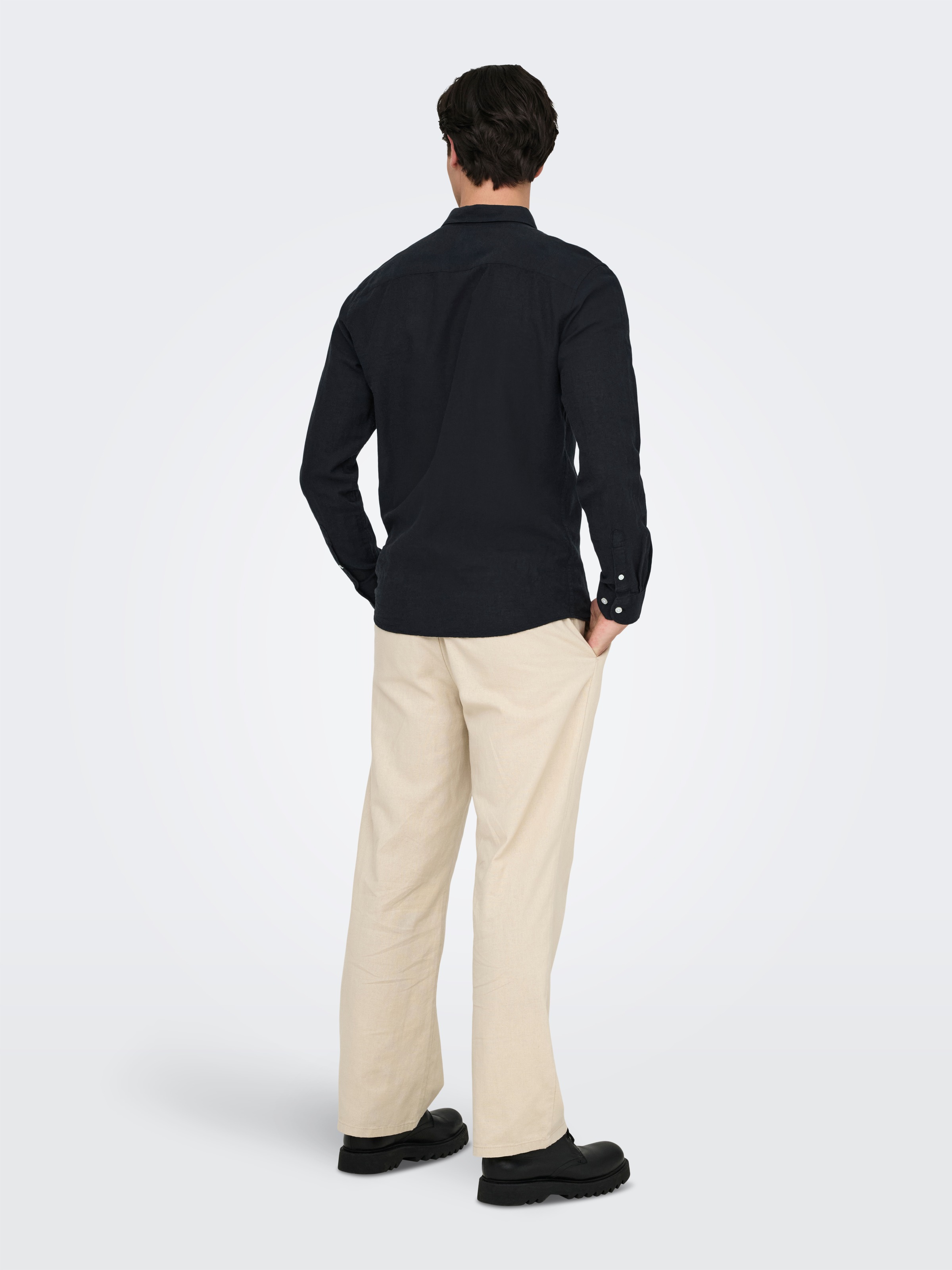 ONLY & SONS Langarmhemd »ONSCAIDEN LS SOLID LINEN SHIRT NOOS«