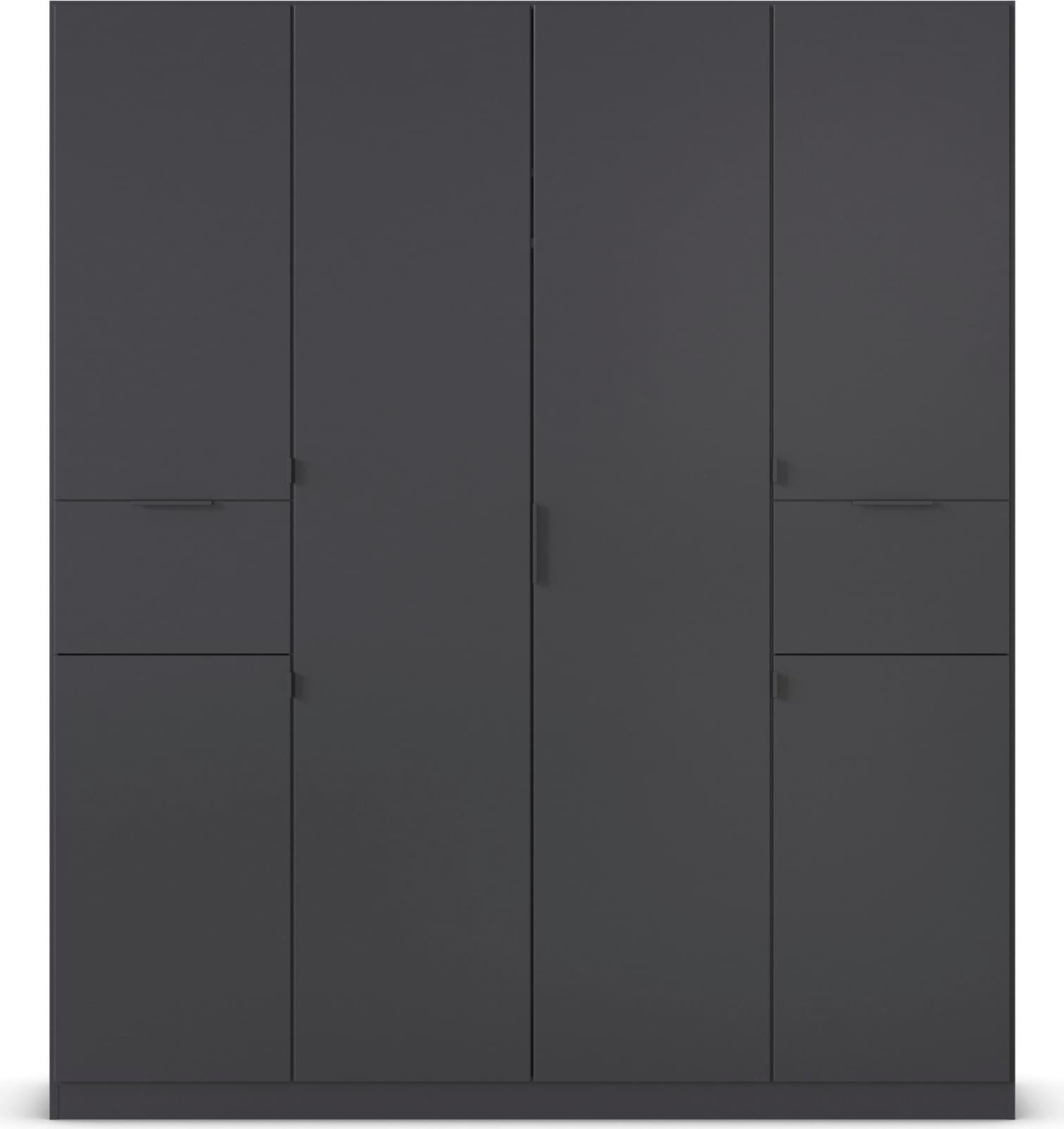 rauch Drehtürenschrank »Kleiderschrank Schrank Garderobe Wäscheschrank TICAO«, (Schubladen in der Höhe variabel positionierbar), mit 2 geräumigen Schubladen, viel Stauraum MADE IN GERMANY