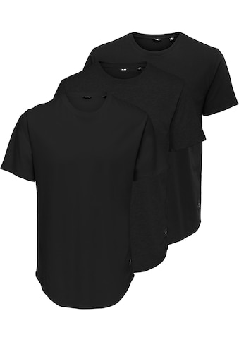 ONLY & SONS T-Shirt »ONSMATT LONGY SS TEE 3-PACK«, (Packung, 3er-Pack) kaufen