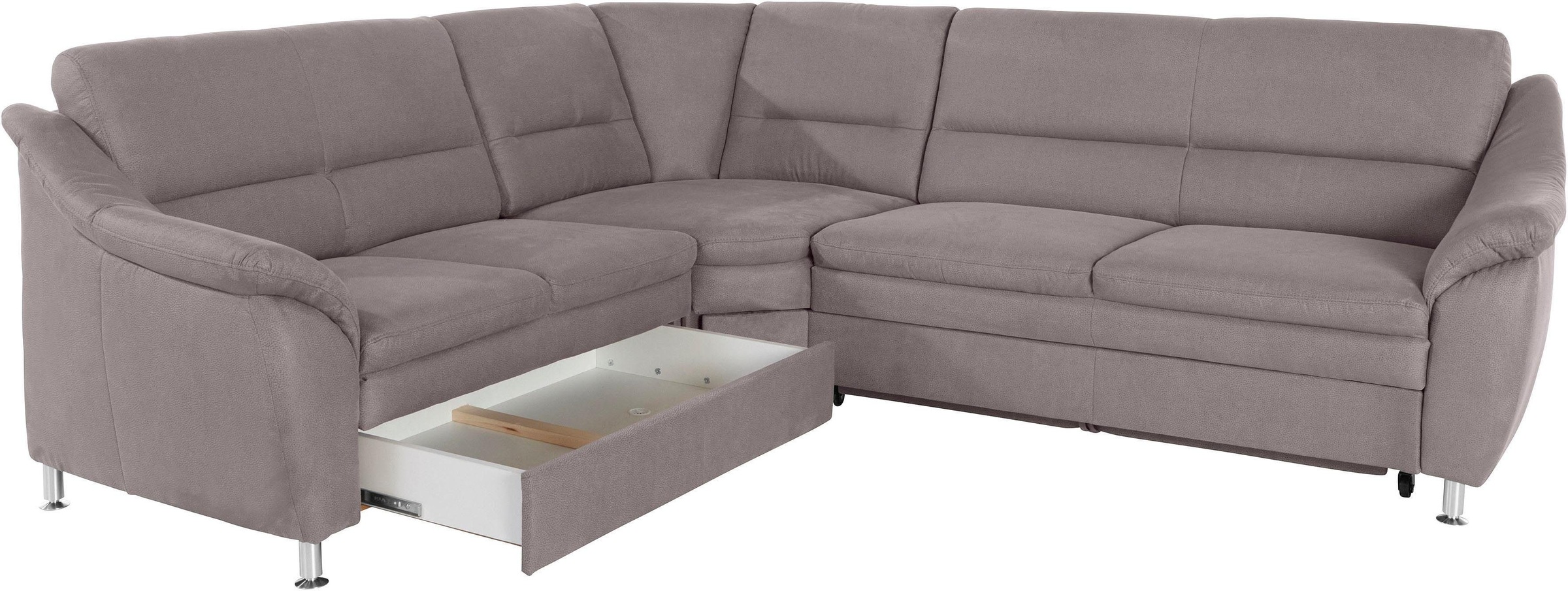 Places of Style Ecksofa »Cardoso L-Form«, mit Trapezecke für mehr Sitzkomfort, wahlweise auch mit Bettfunktion
