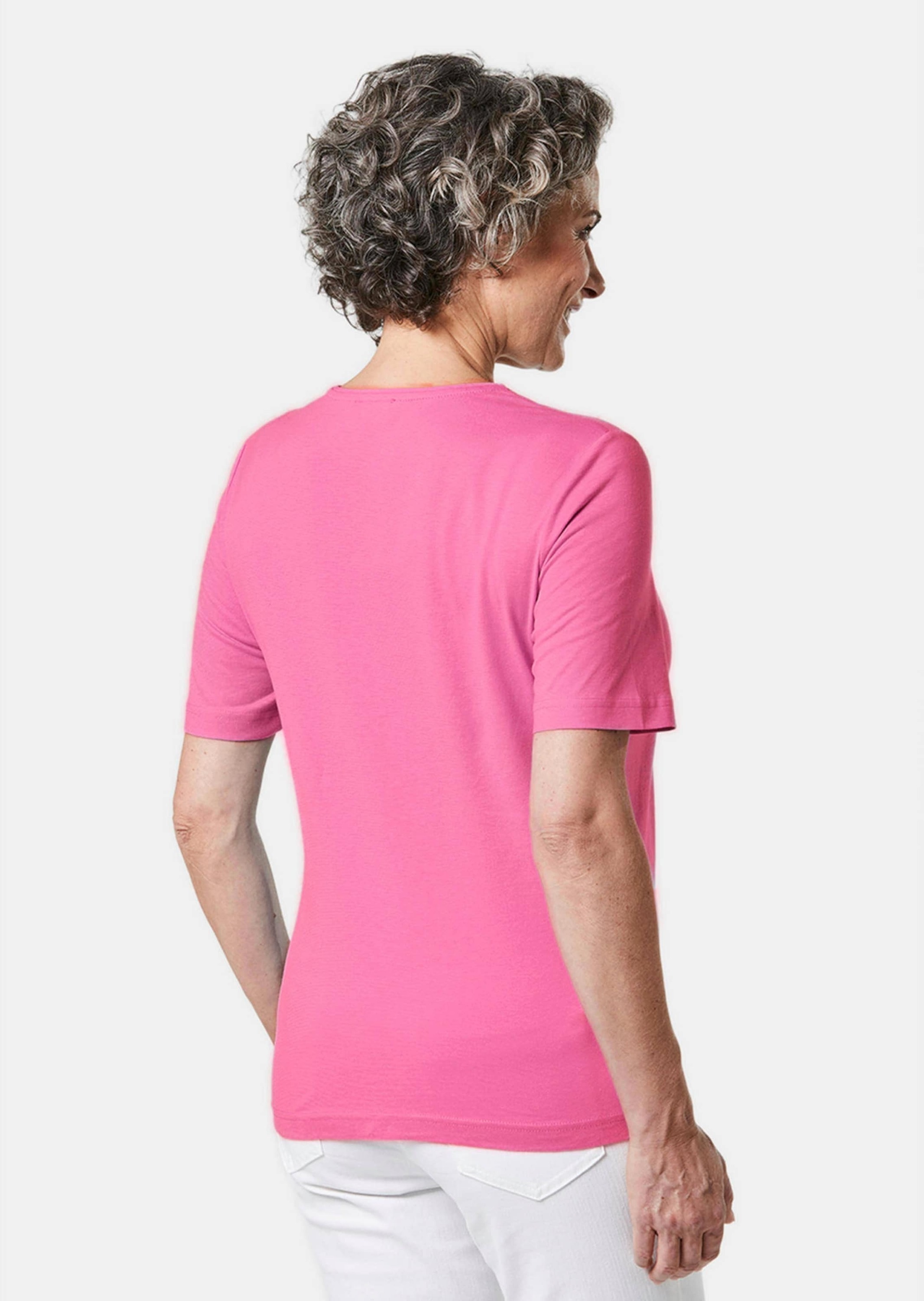 GOLDNER Langarm-Poloshirt »Basic T-Shirt aus reiner Baumwolle«