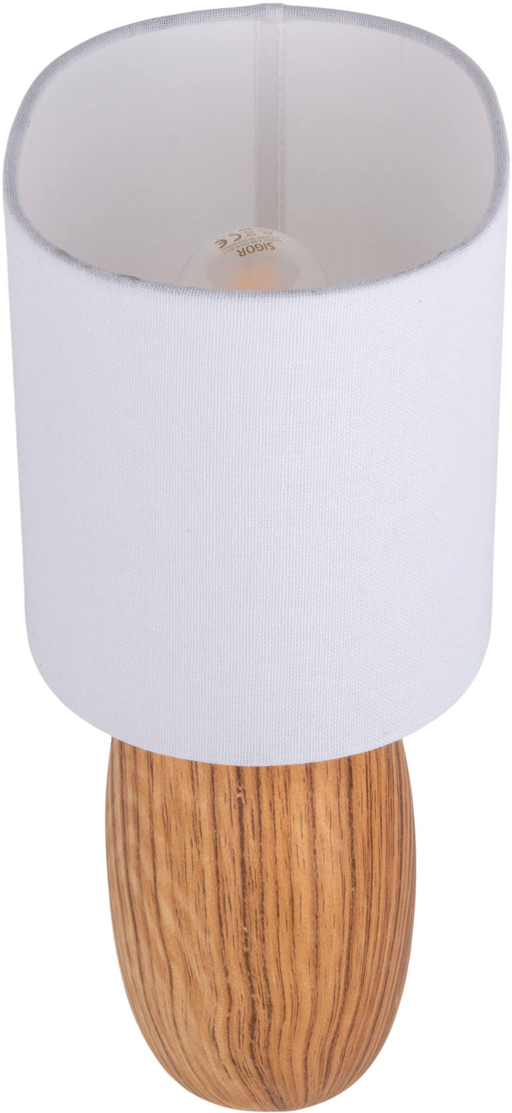 näve Tischleuchte »Woody«, 1 flammig, Leuchtmittel E14 | ohne Leuchtmittel, Keramik Tischleuchte, E14, max. 40W, Höhe: 31,5cm, inkl. Kippschalter