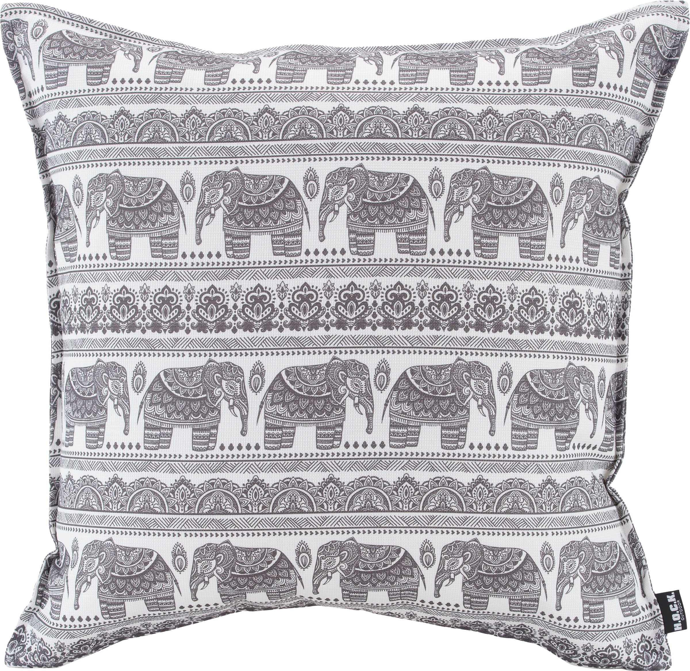H.O.C.K. Dekokissen »Ethno Elefant«, Outdoor geeignet, Kissenhülle mit Füllung, 1 Stück