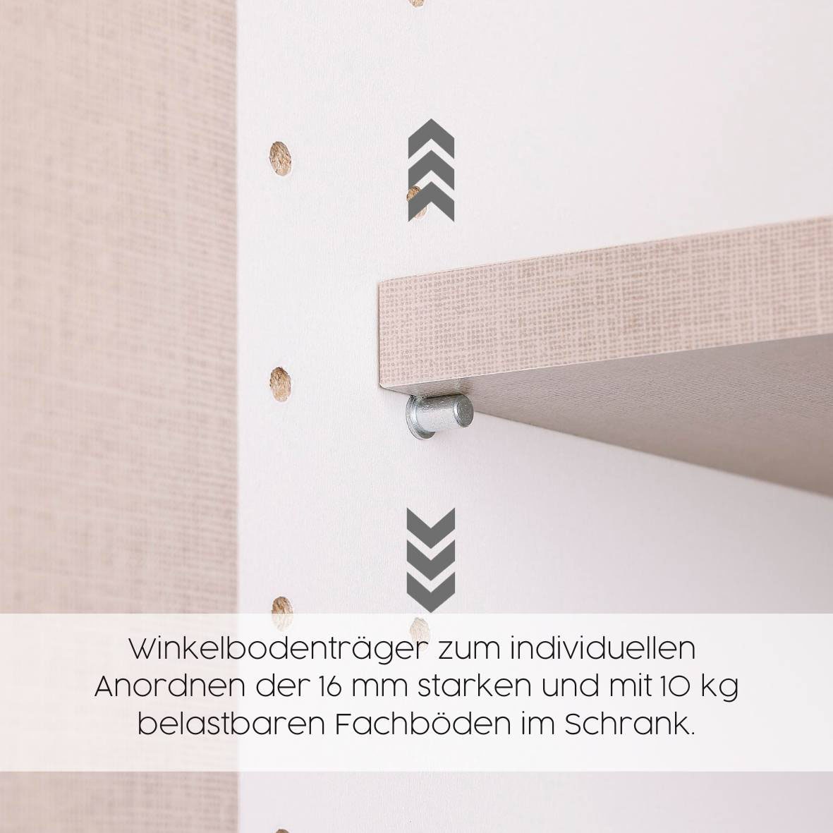 rauch Drehtürenschrank »Kleiderschrank Schrank Garderobe Wäscheschrank NABILA viel Stauraum«, (in 3 verschiedenen Ausstattungen BASIC/CLASSIC/PREMIUM), mit 2 Schubladen und Push-to-Open Funktion TOPSELLER MADE IN GERMANY