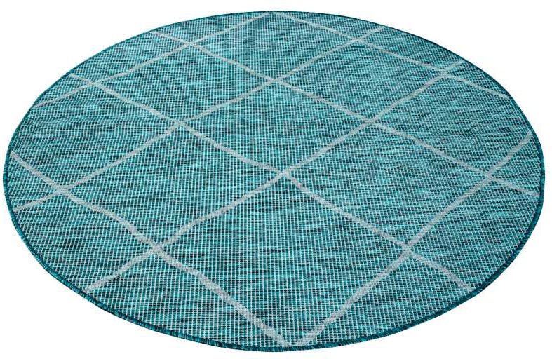 Carpet City Teppich »Palm«, rund, Wetterfest & UV-beständig, für Balkon, Terrasse,... kaufen