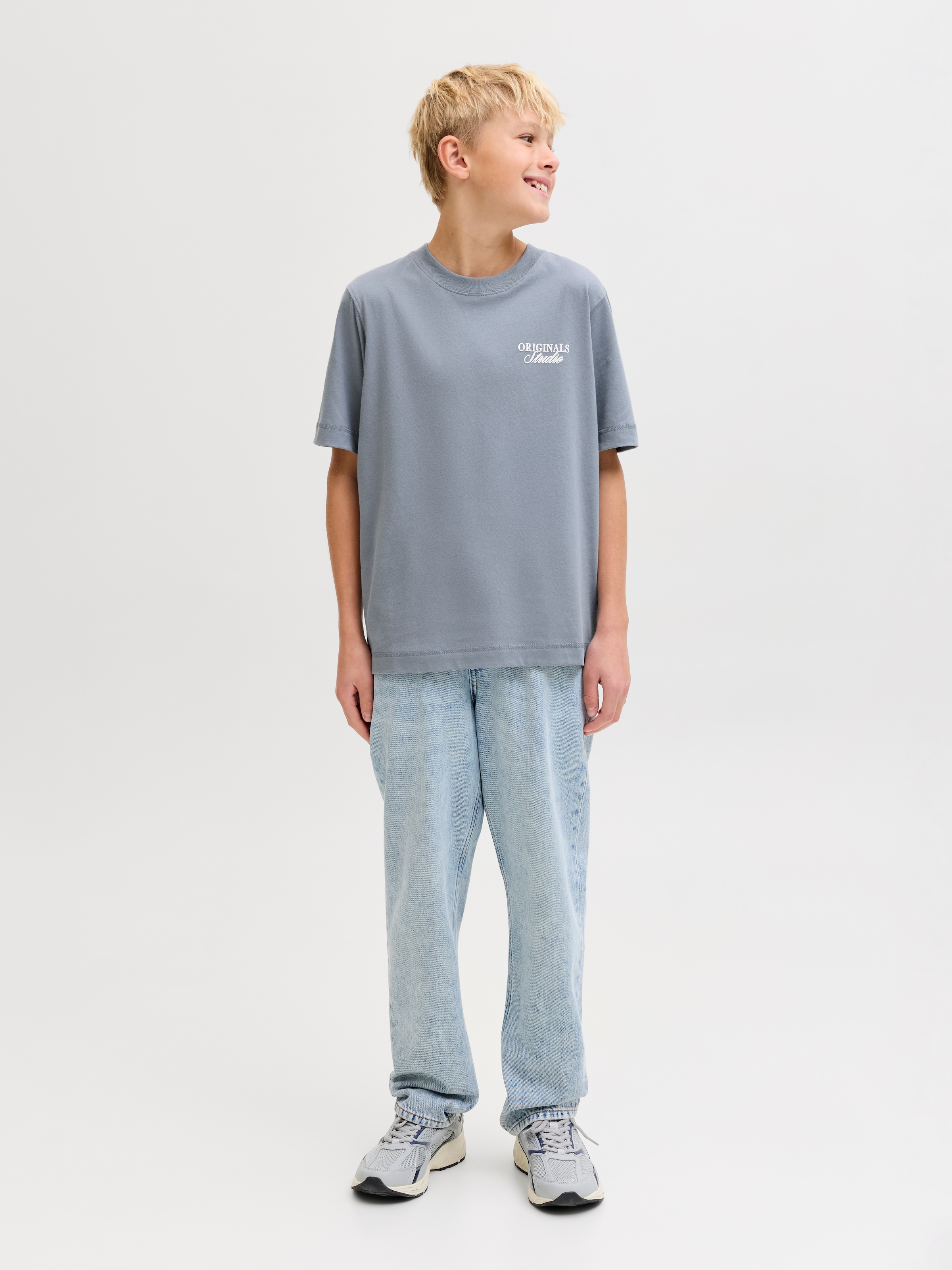 Jack & Jones Junior T-Shirt »JORNORREBRO TYPO TEE SS CREW NECK SN JNR«