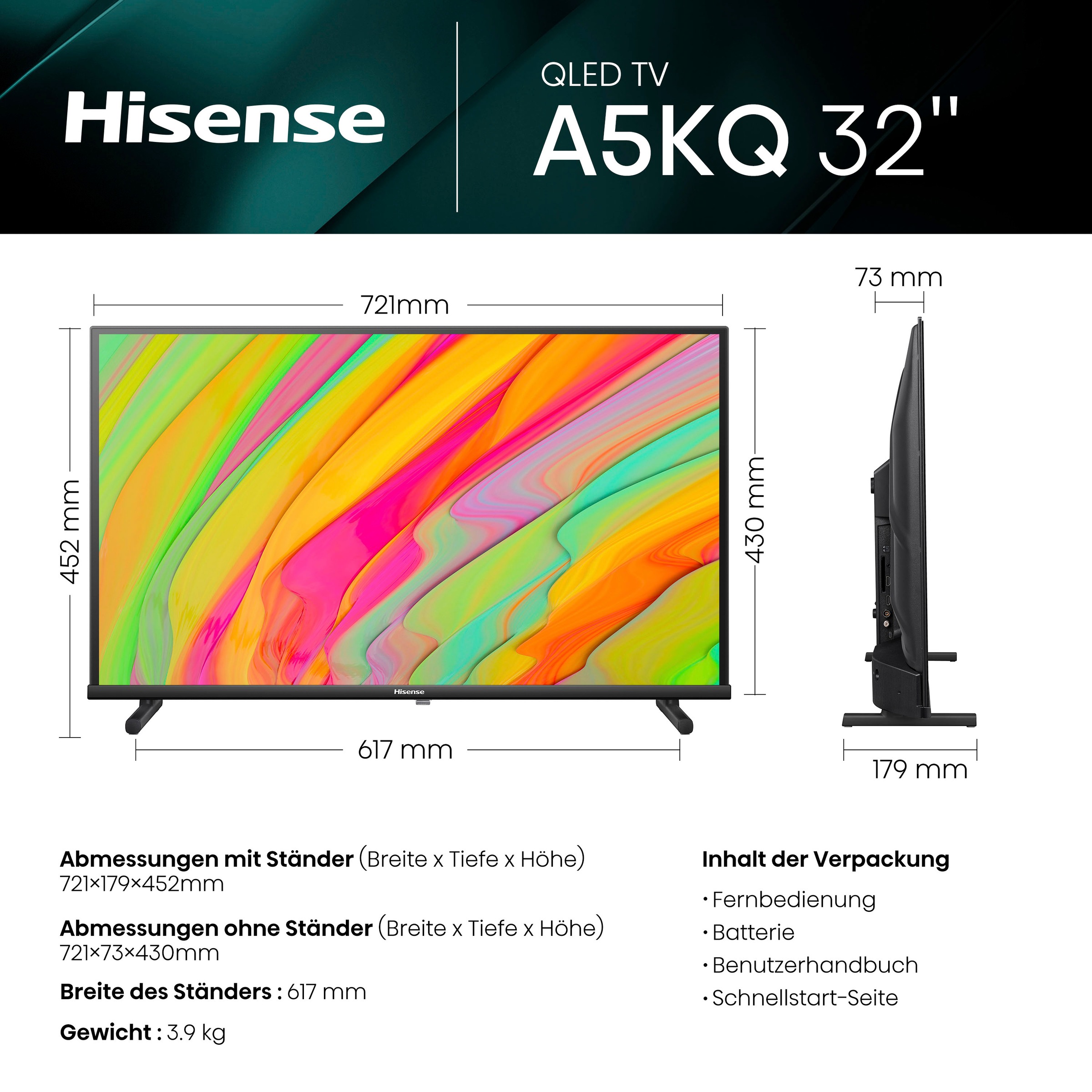 Hisense LED-Fernseher »32A5KQ«, Full HD, VIDAA U6