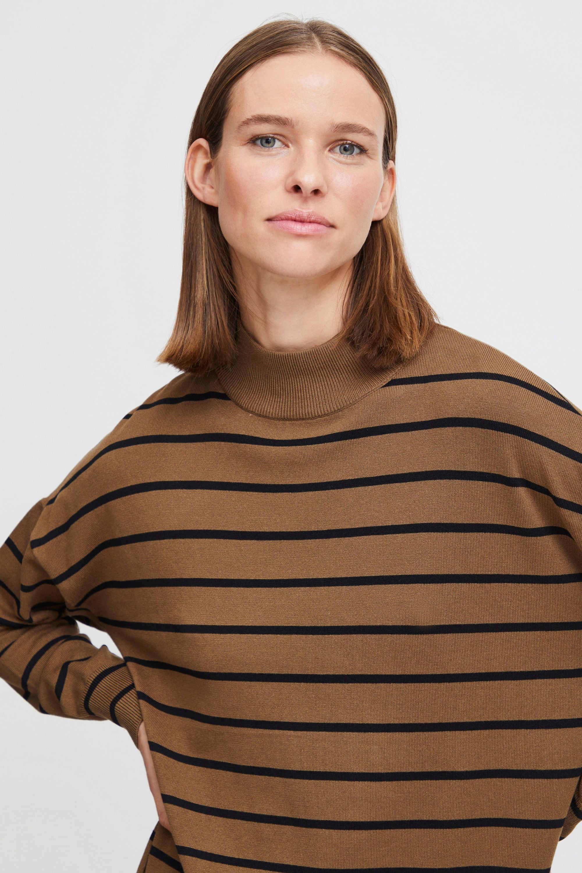 b.young Strickfleece-Pullover »Strickpullover BYMMMORLA LOOSE TURTLENECK -«