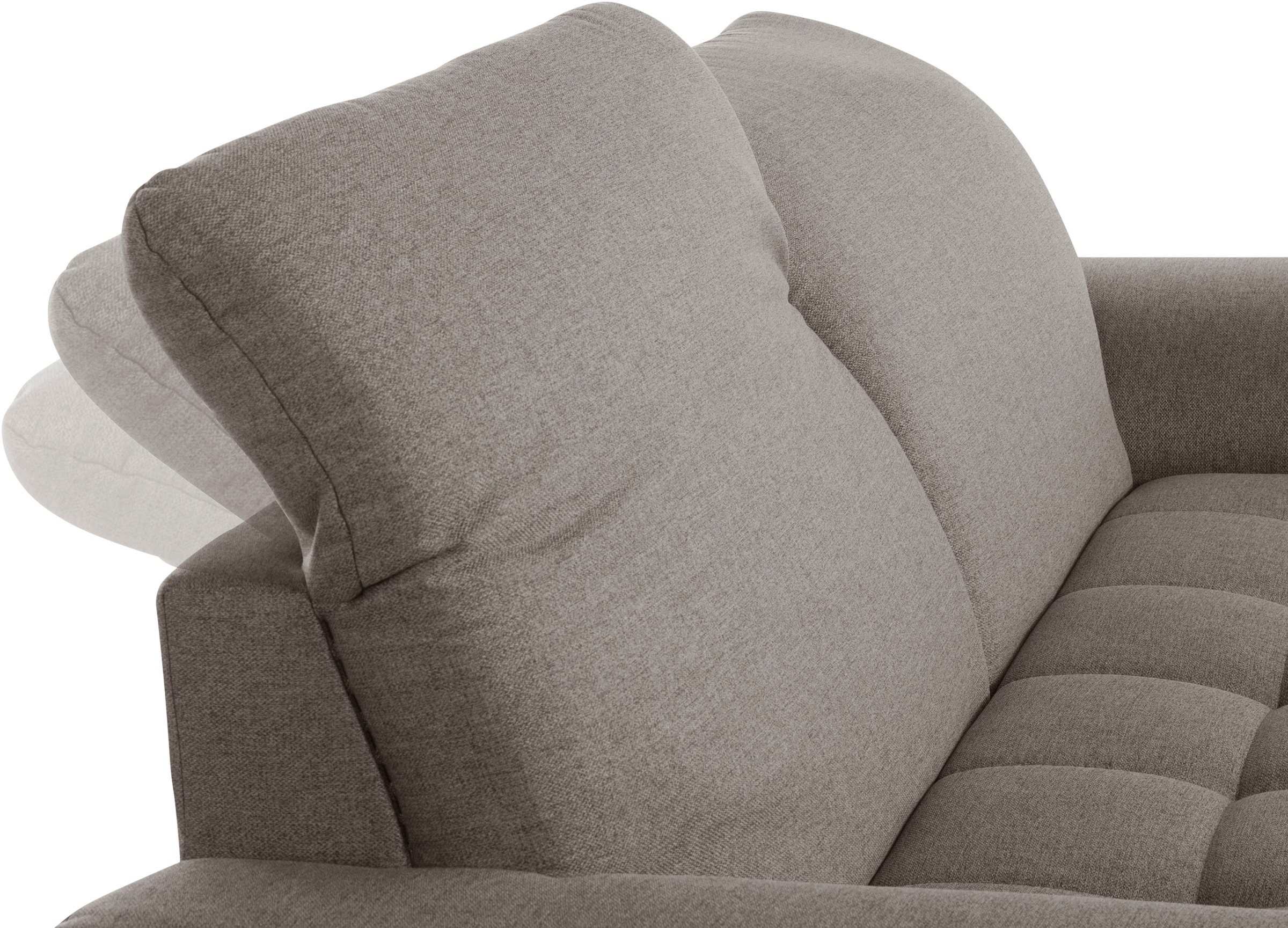 DOMO collection 2,5-Sitzer »Franzi«, wahlweise mit Kopfteilverstellung, inklusive Zierkissen