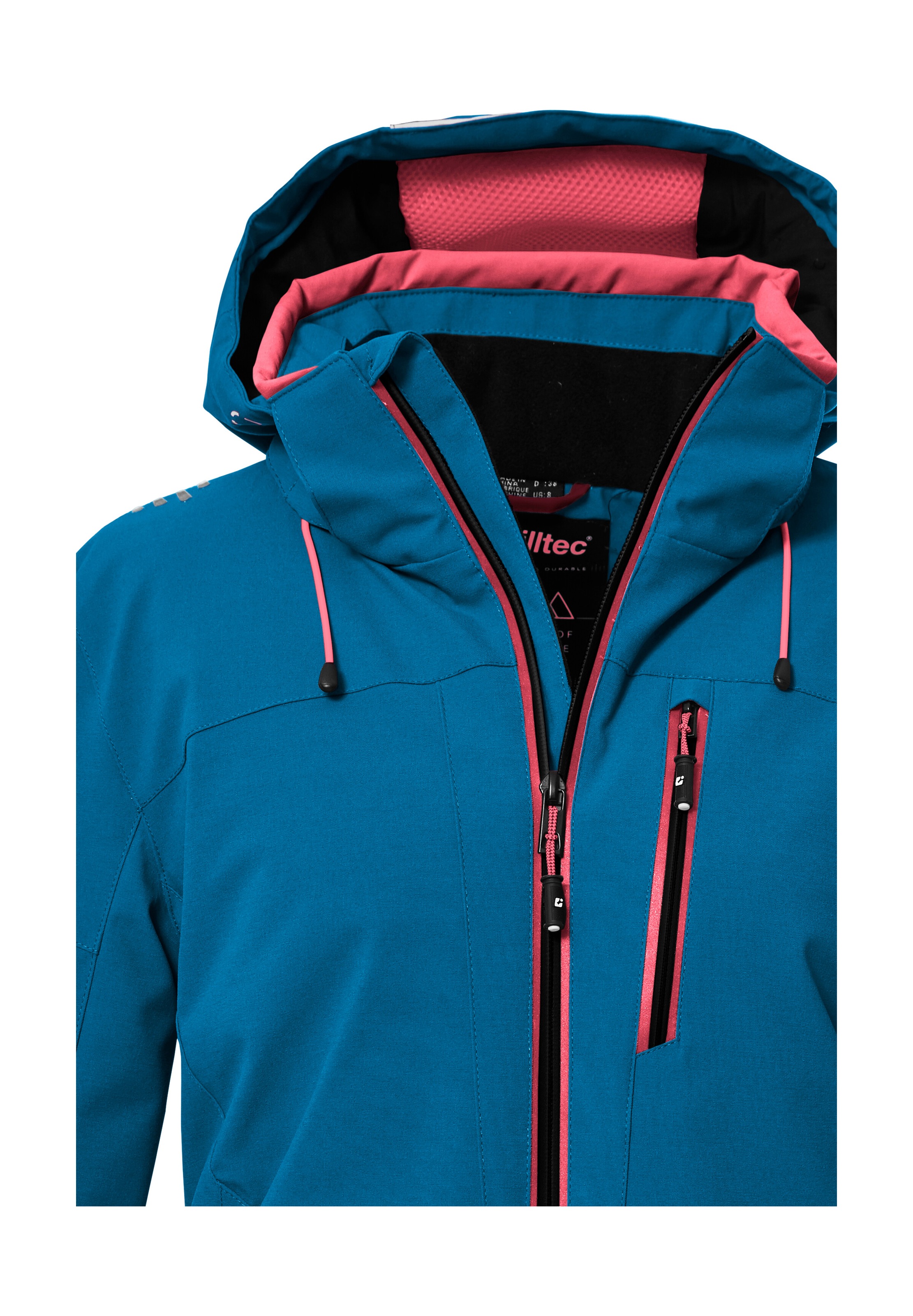 Killtec Skijacke »KSW 81 WMN SKI JCKT«, Wasserdichte, atmungsaktive Winterjacke mit abnehmbarer Kapuze