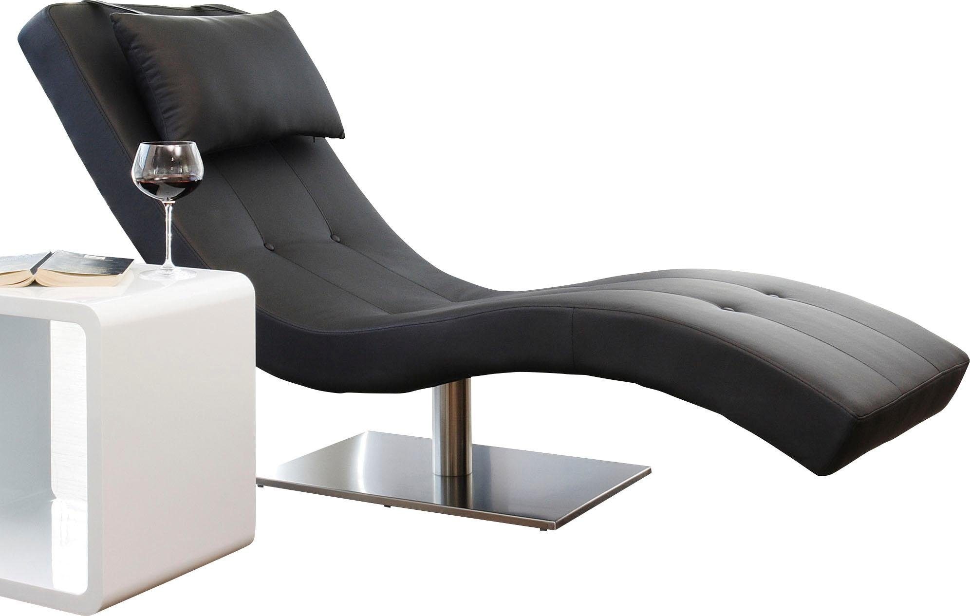 SalesFever Relaxsessel »Komfortabler Relaxsessel«, mit Nackenkissen, Relaxliege mit modernem Metallfuß