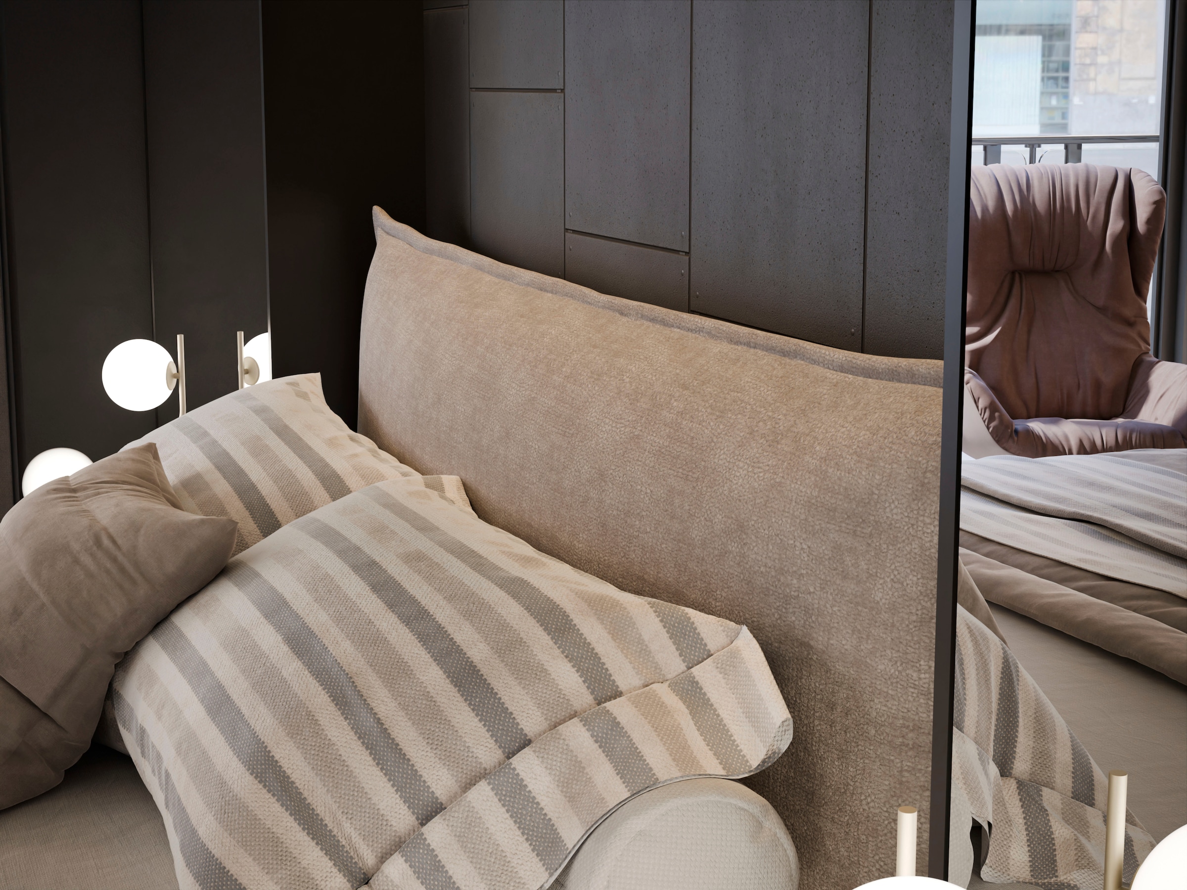 FORTE Boxspringbett »Harmonie inkl. Bettkasten und Topper, Kopf- und Fußteil in Kissenoptik« in den Breiten 140cm, 160cm und 180cm erhältlich
