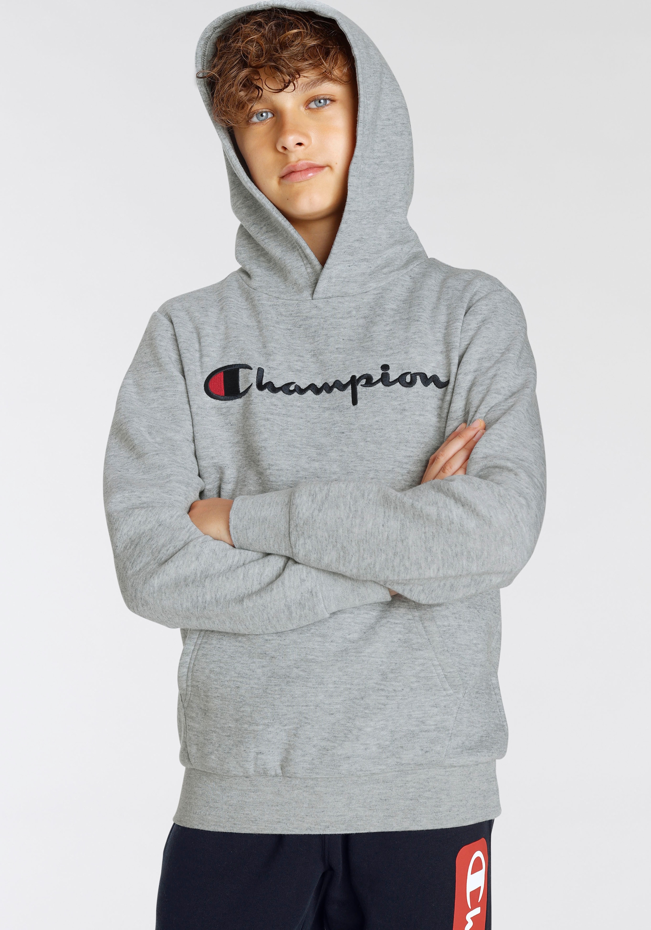 Champion Sweatshirt »Classic Hooded Sweatshirt large Logo - für Kinder«