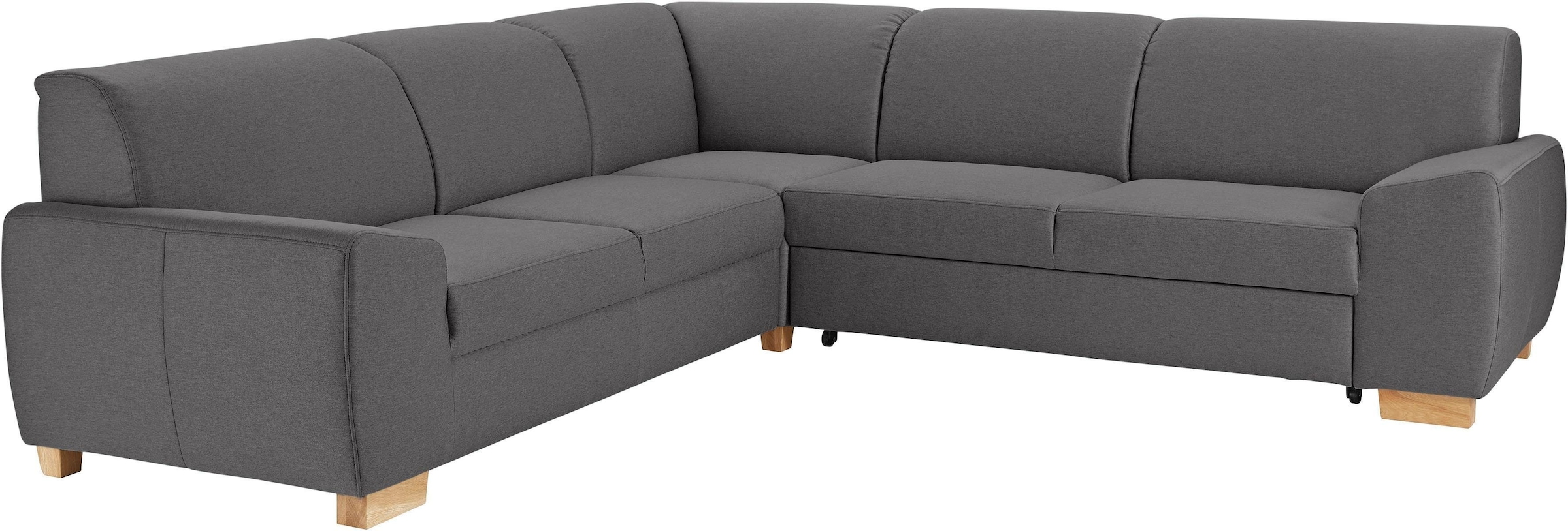 DOMO collection Ecksofa »Incanto kubische Formensprache, komfortabel, flache Armlehnen, L-Form«, wahlweise mit Bettfunktion