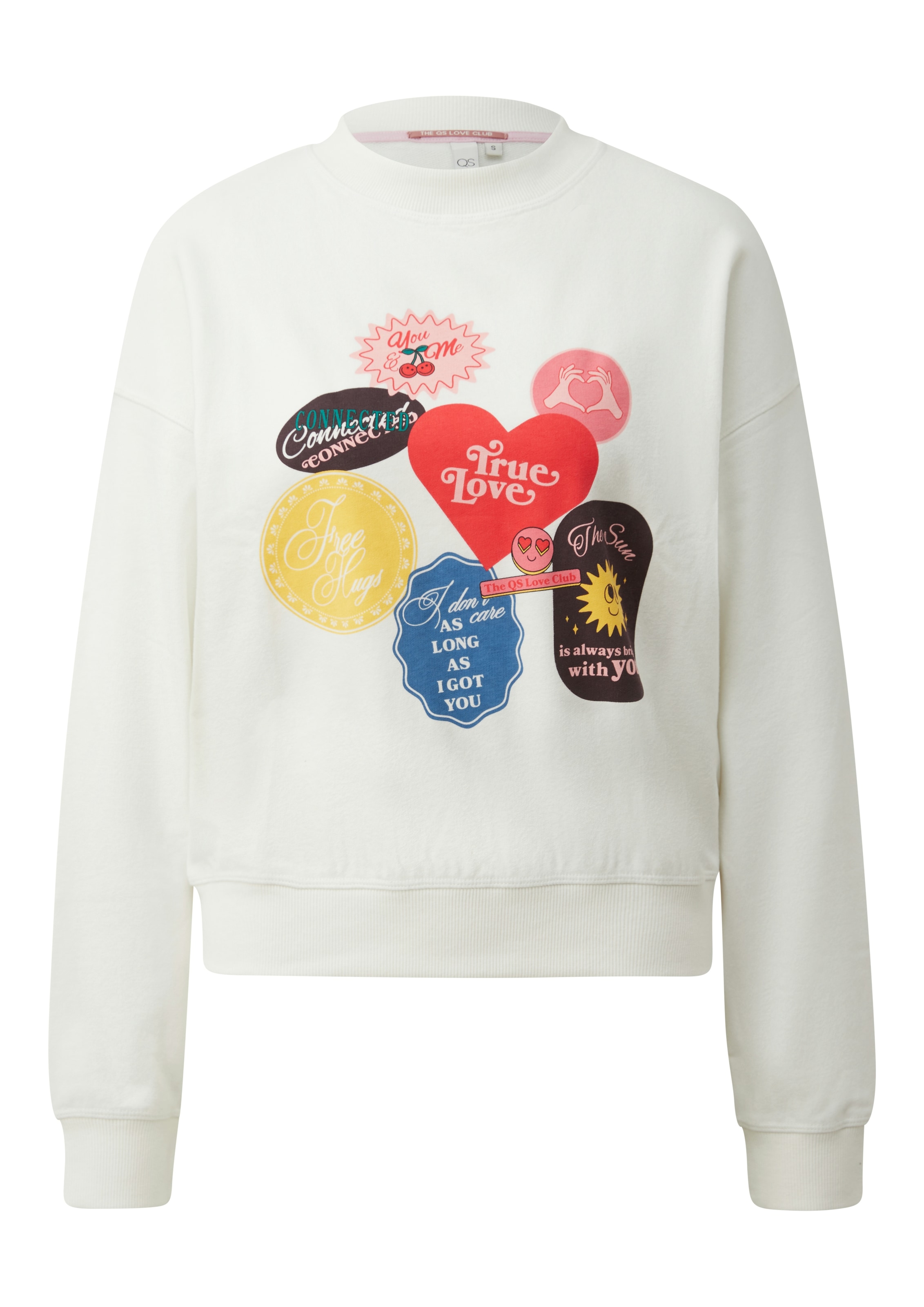 QS Sweater , mit Frontprint/Letter-Print
